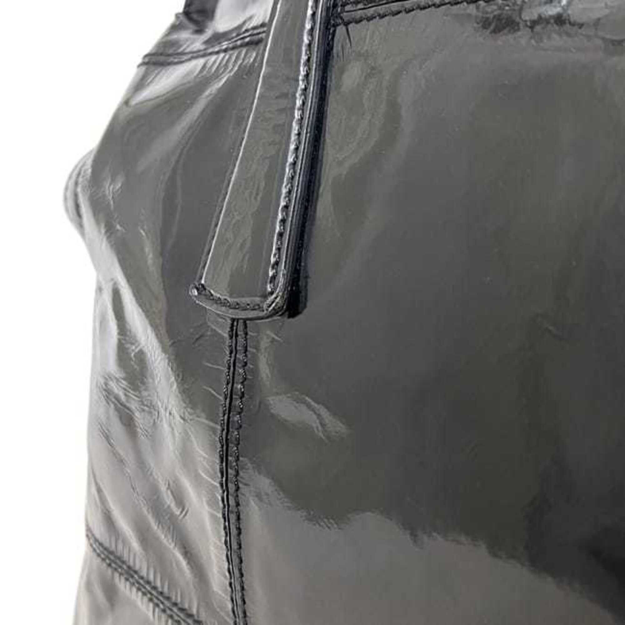 Salvatore Ferragamo Salvatore Ferragamo Tote Bag, Black, Gancini Design, AU-21 7472, Patent Leather Size ONE SIZE - 7 Thumbnail