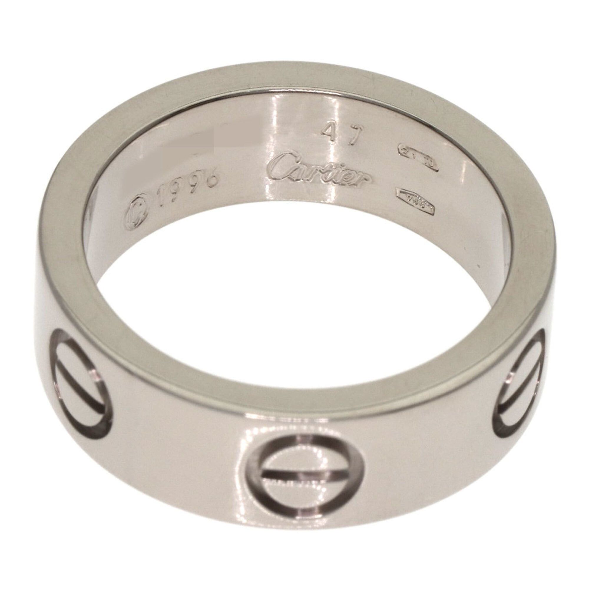 Cartier Cartier Love Ring #47, 18K White Gold, Women's Ring, CARTIER Size ONE SIZE - 4 Thumbnail