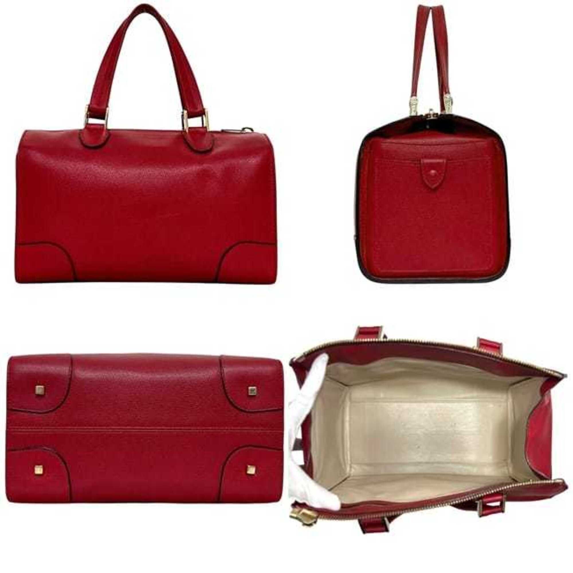 Valextra Valextra Boston Bag Small Red Babila WBBB0031028LOC99 Handbag Leather Size ONE SIZE - 3 Thumbnail