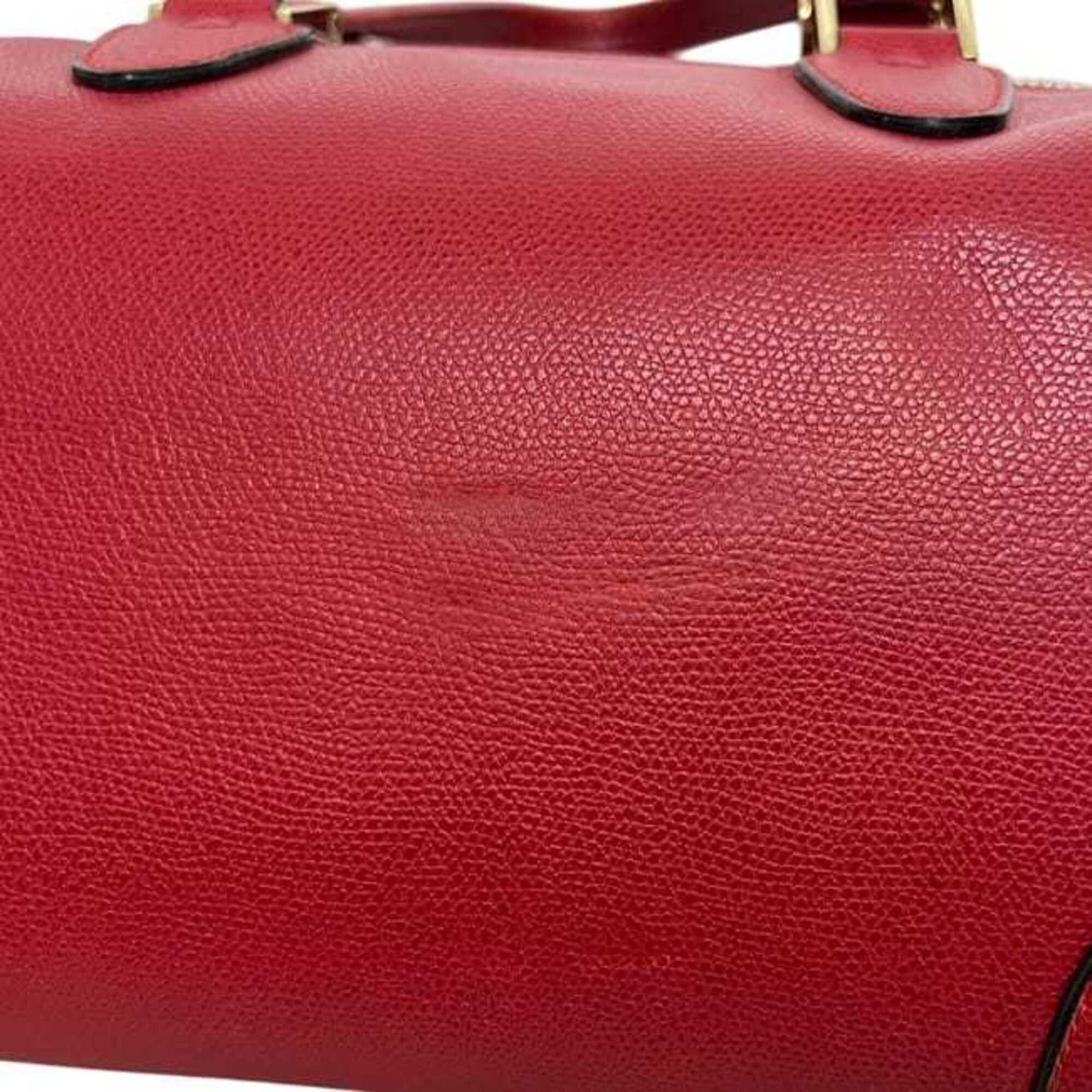 Valextra Valextra Boston Bag Small Red Babila WBBB0031028LOC99 Handbag Leather Size ONE SIZE - 11 Thumbnail