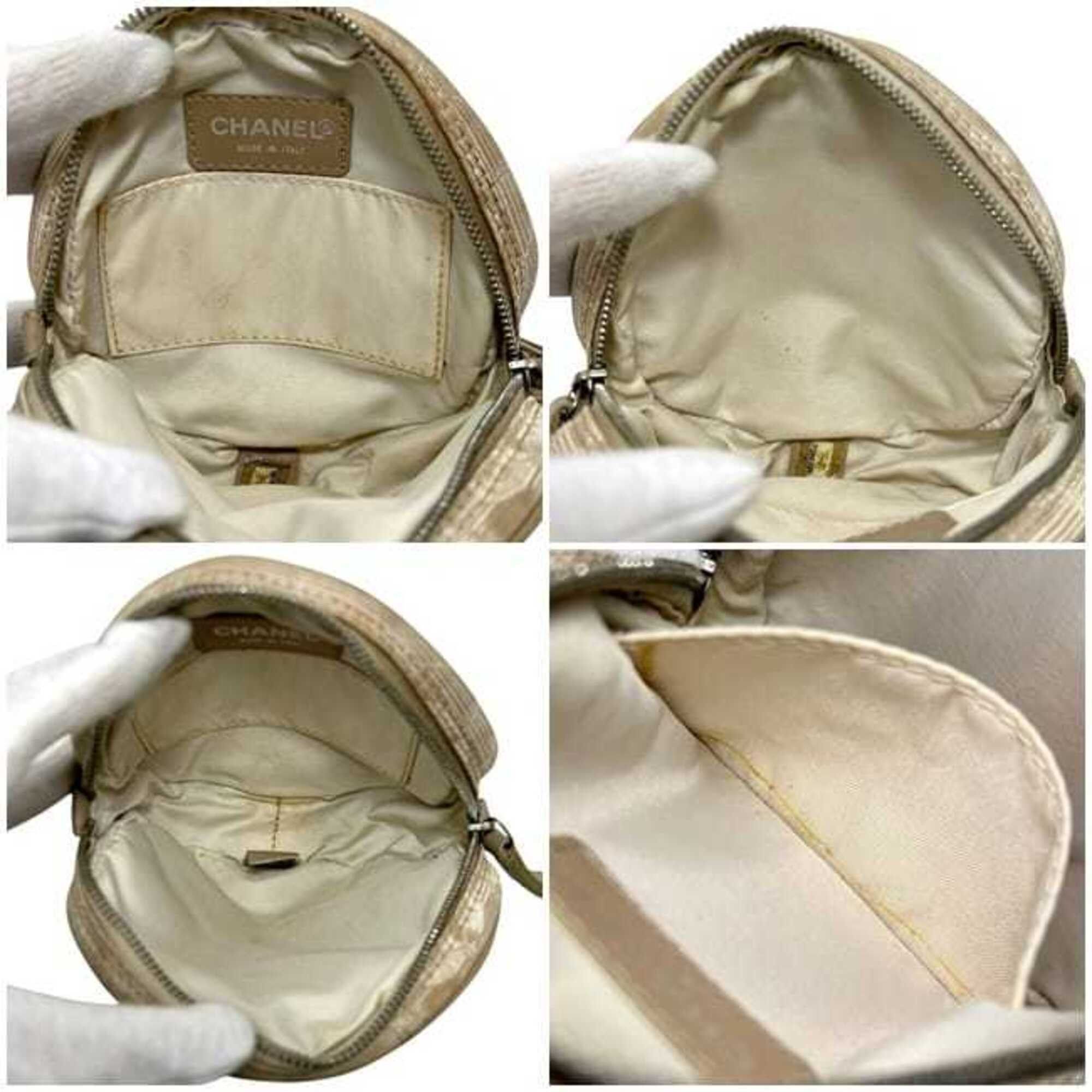 Chanel Chanel New Travel Pouch Beige A17681 (Serial No. 7) Nylon 7386389 CHANEL Size ONE SIZE - 4 Thumbnail
