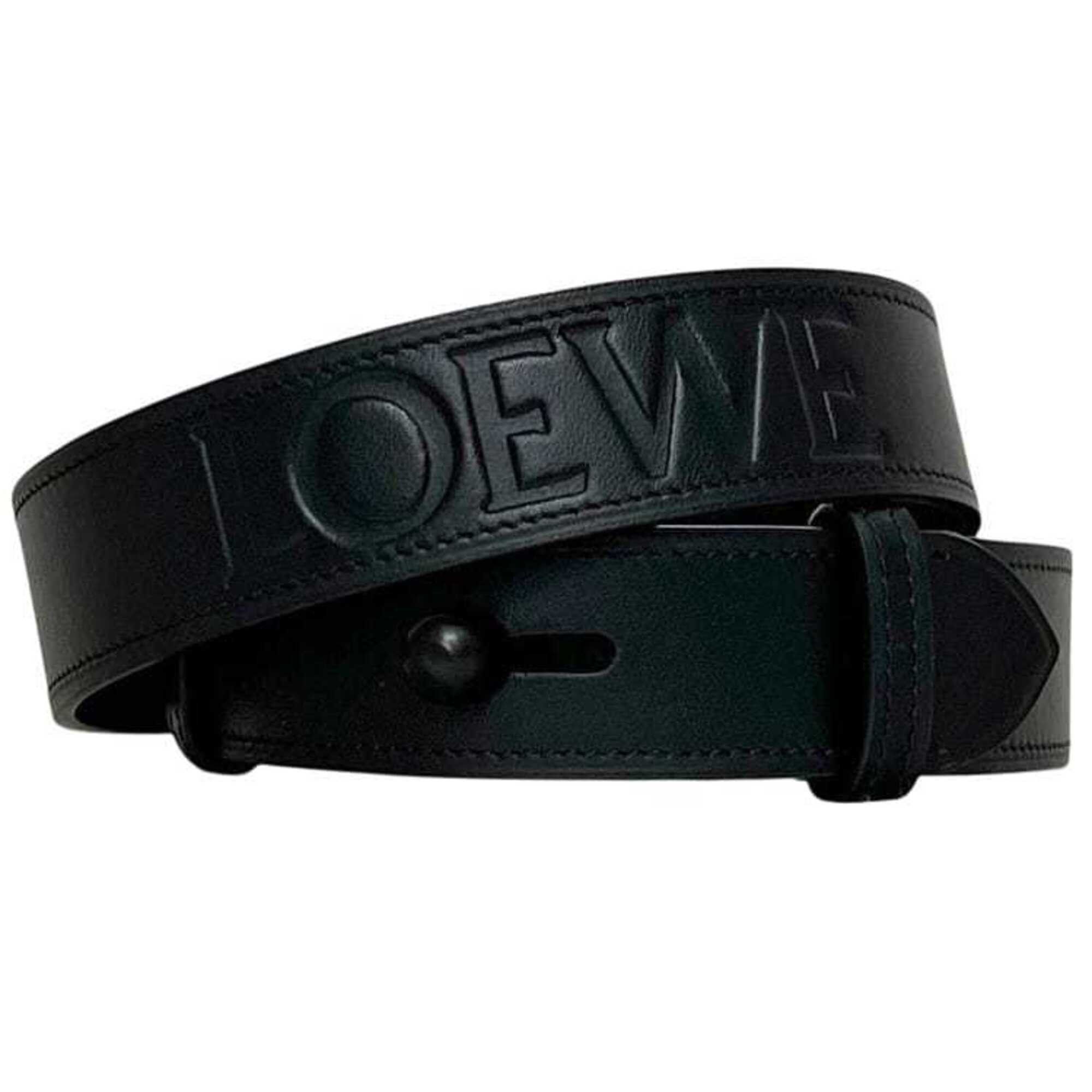Loewe Loewe belt, black, waist 80cm, 30mm thick, leather, 182021 LOEWE Size ONE SIZE - 2 Thumbnail