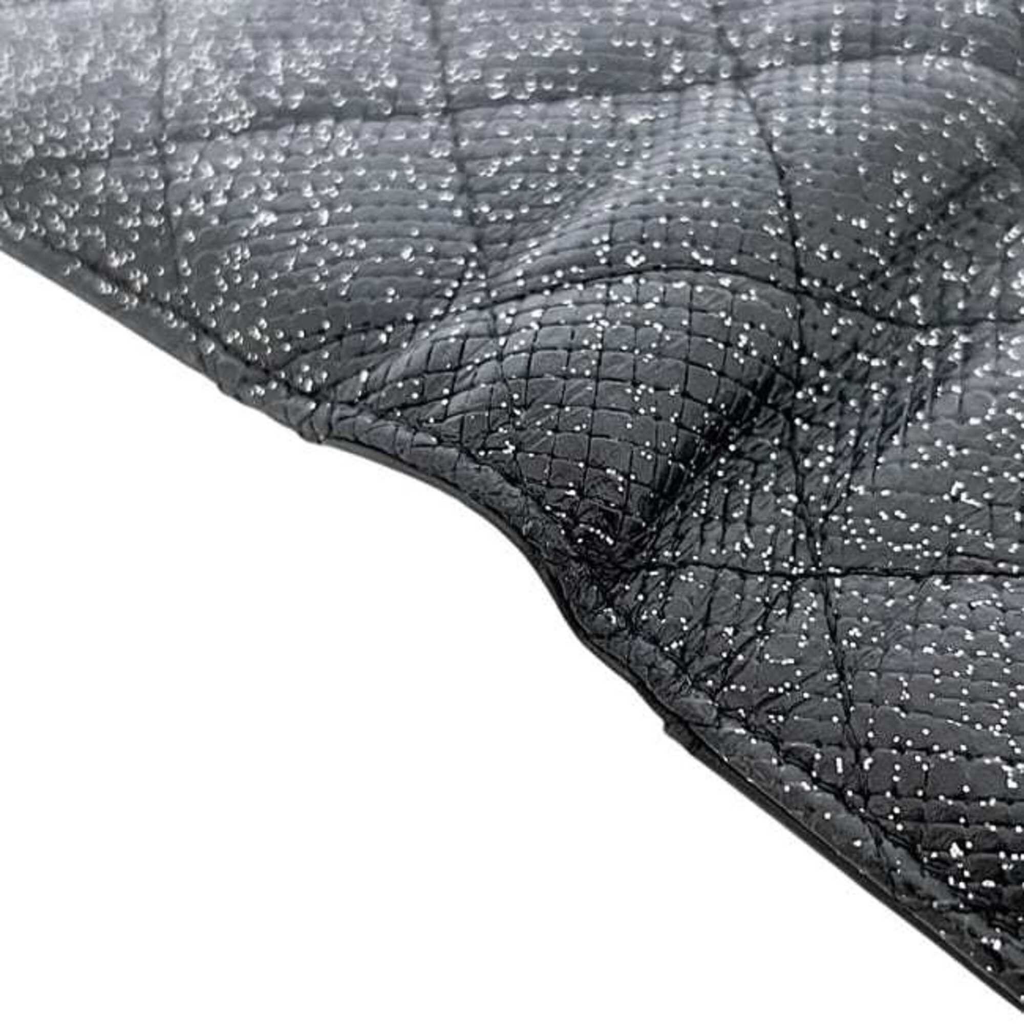 Chanel Chanel bi-fold long wallet, black, glitter, Matelassé, Coco Mark, caviar leather, serial number 19 series. Size ONE SIZE - 9 Thumbnail