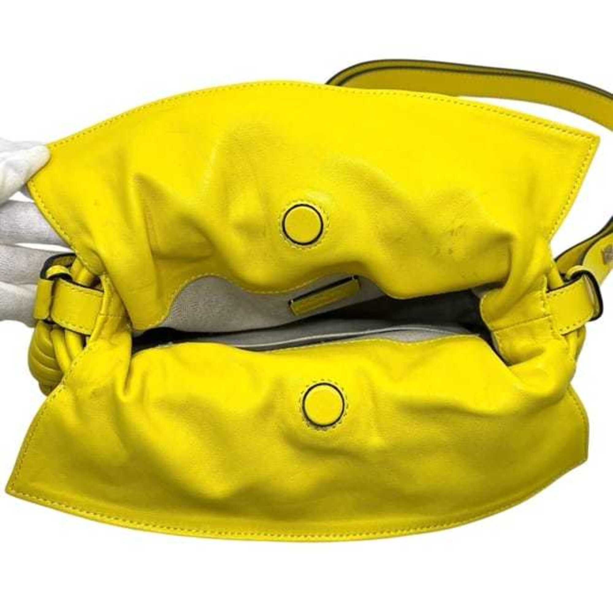 Loewe Loewe 2-way bag, Flamenco Knot, Yellow, Anagram, 334.81.K65, Shoulder bag/Tote Nappa leather, 261609 LOEWE Size ONE SIZE - 5 Thumbnail