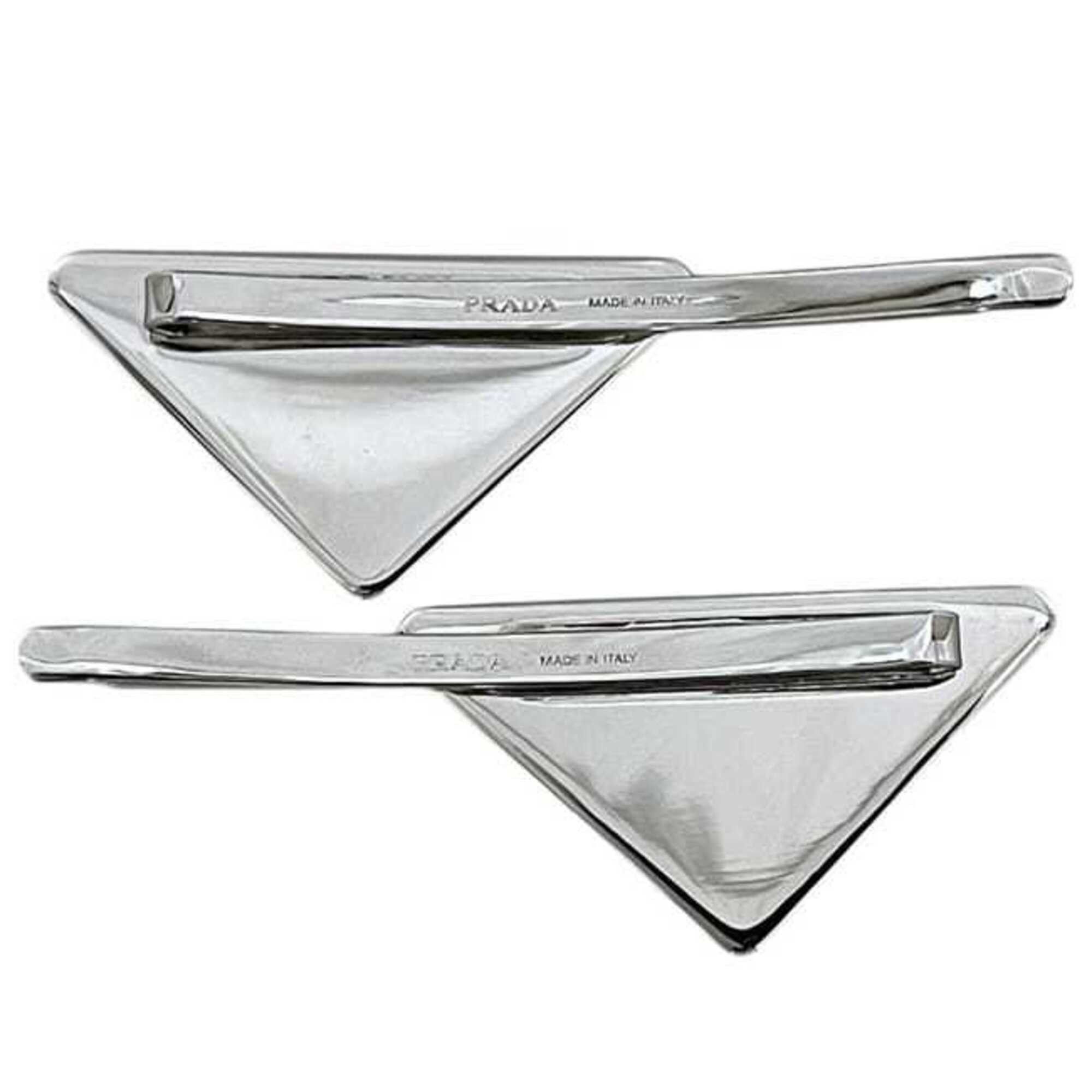 Prada Prada Hairpins, Pink and Silver, 1IF051, Unused, Set of Two, Metal, PRADA Size ONE SIZE - 3 Thumbnail