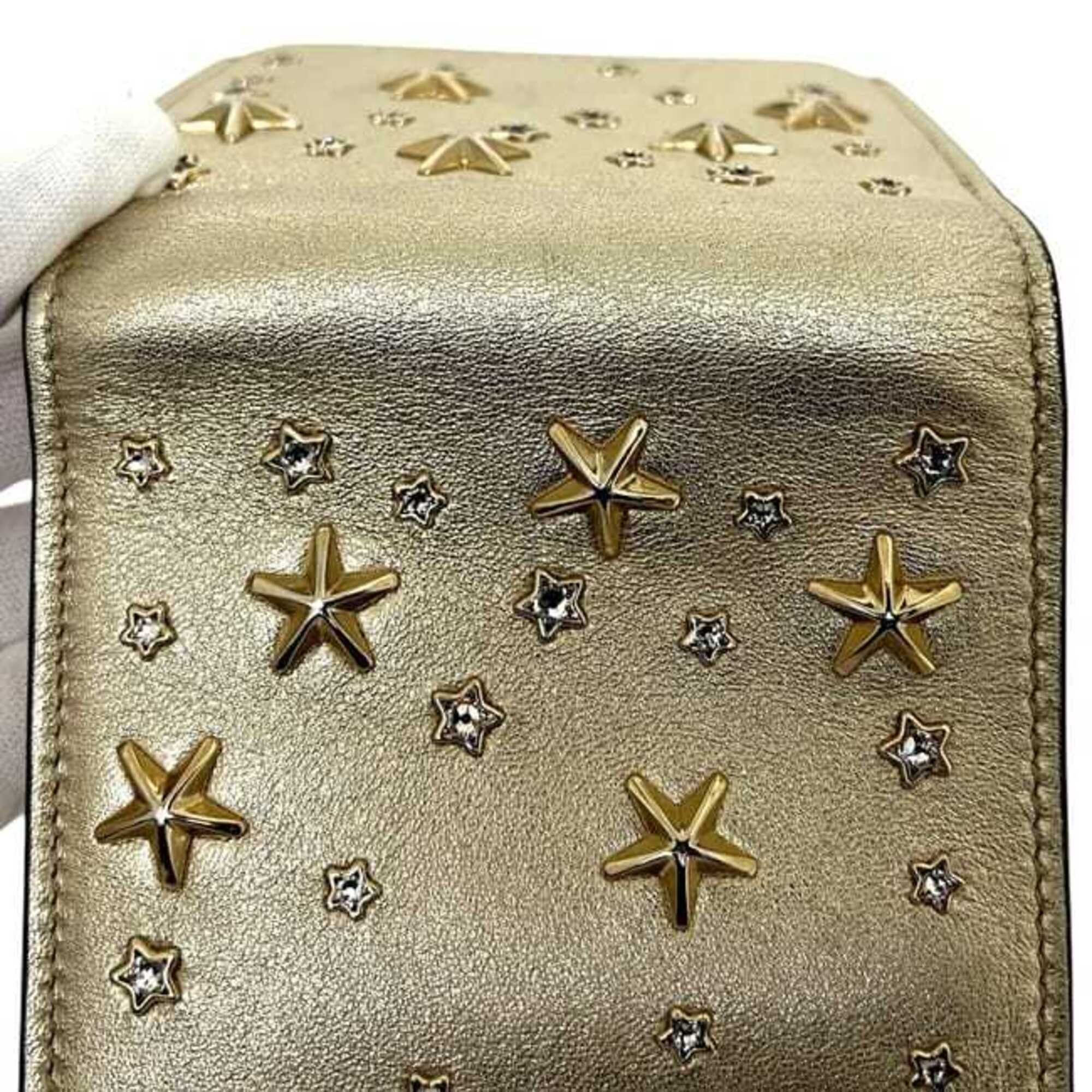 Jimmy Choo Jimmy Choo bi-fold wallet ec-25418 gold HANNI U AUR OO0955 star leather studs JIMMY CHOO Size ONE SIZE - 11 Thumbnail