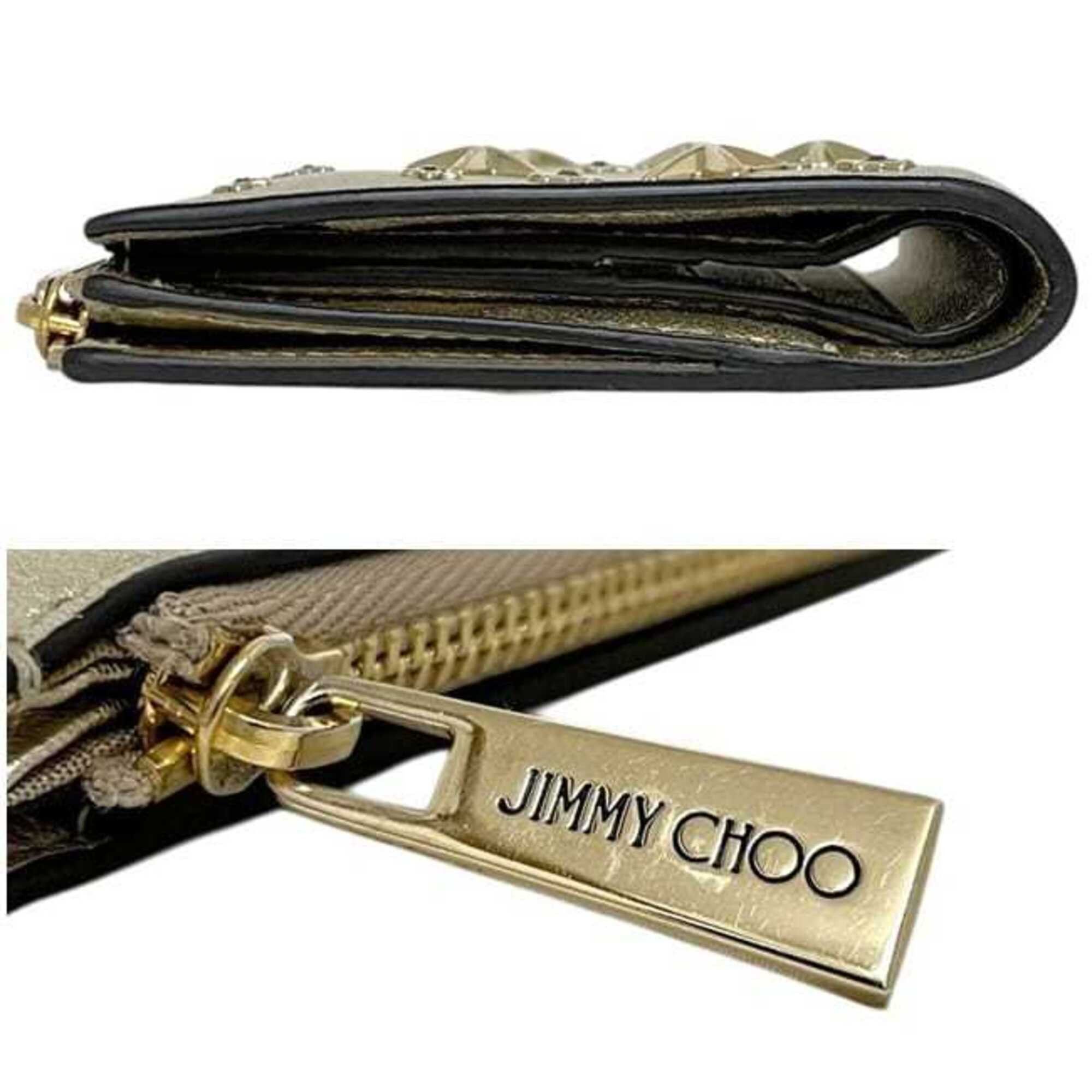 Jimmy Choo Jimmy Choo bi-fold wallet ec-25418 gold HANNI U AUR OO0955 star leather studs JIMMY CHOO Size ONE SIZE - 4 Thumbnail