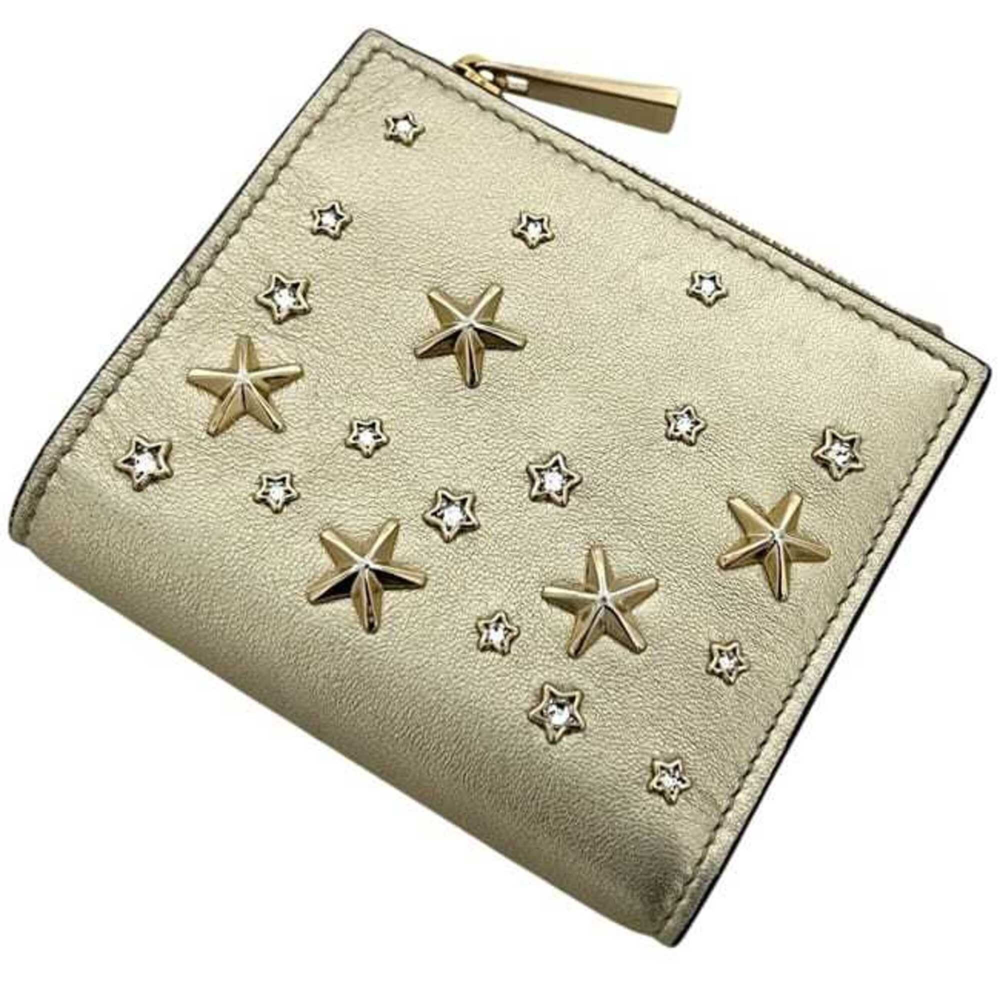 Jimmy Choo Jimmy Choo bi-fold wallet ec-25418 gold HANNI U AUR OO0955 star leather studs JIMMY CHOO Size ONE SIZE - 10 Thumbnail