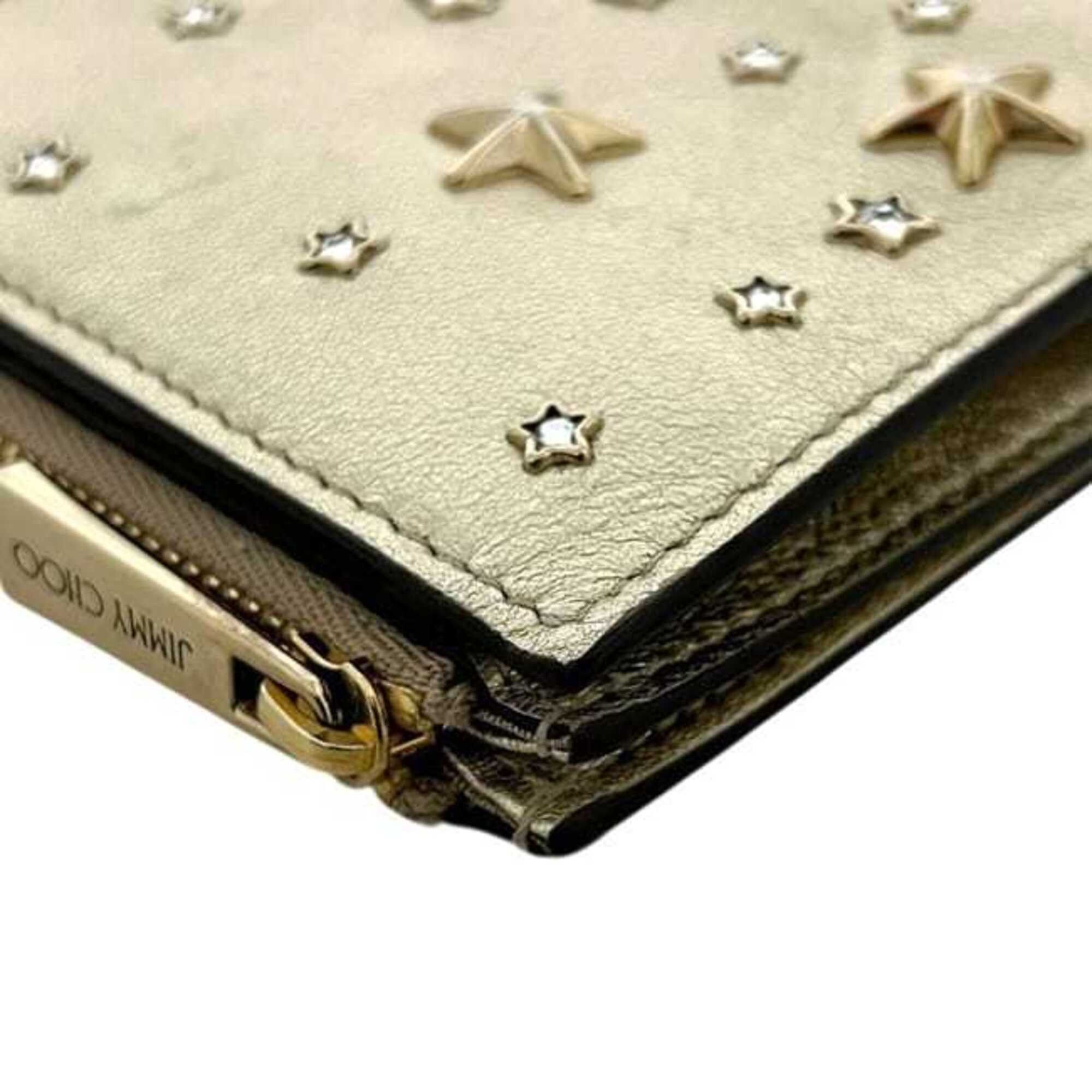 Jimmy Choo Jimmy Choo bi-fold wallet ec-25418 gold HANNI U AUR OO0955 star leather studs JIMMY CHOO Size ONE SIZE - 8 Thumbnail