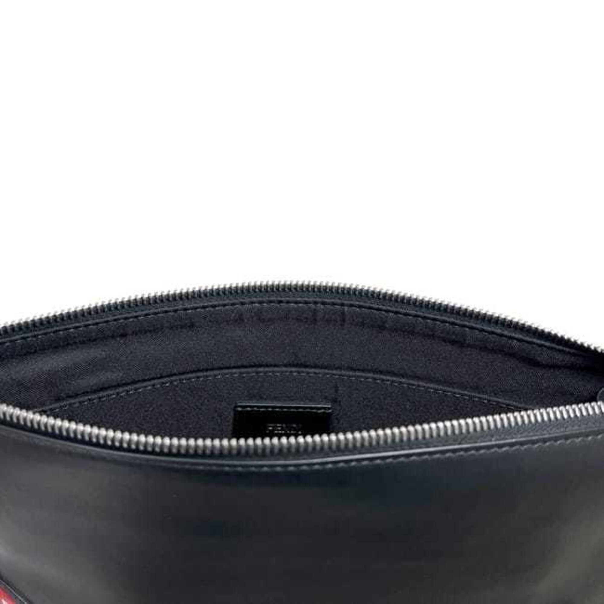 Fendi Fendi Clutch Bag, Black, Bag Bugs, 7VA433 A72K 198 0189, Monster Leather, FENDI Size ONE SIZE - 5 Thumbnail