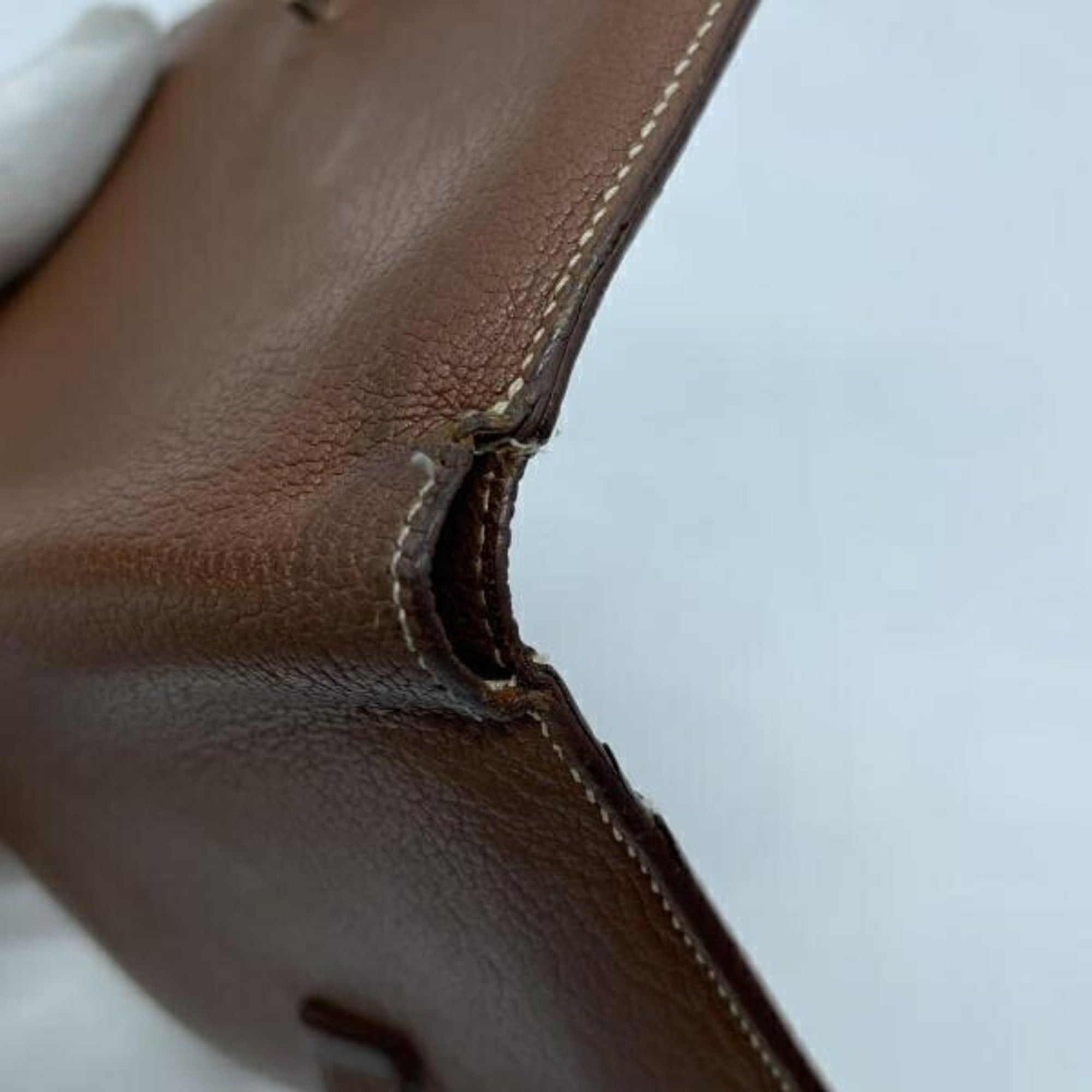 Hermes Hermes Bearn Compact Wallet, Brown, □G stamp Size ONE SIZE - 5 Thumbnail