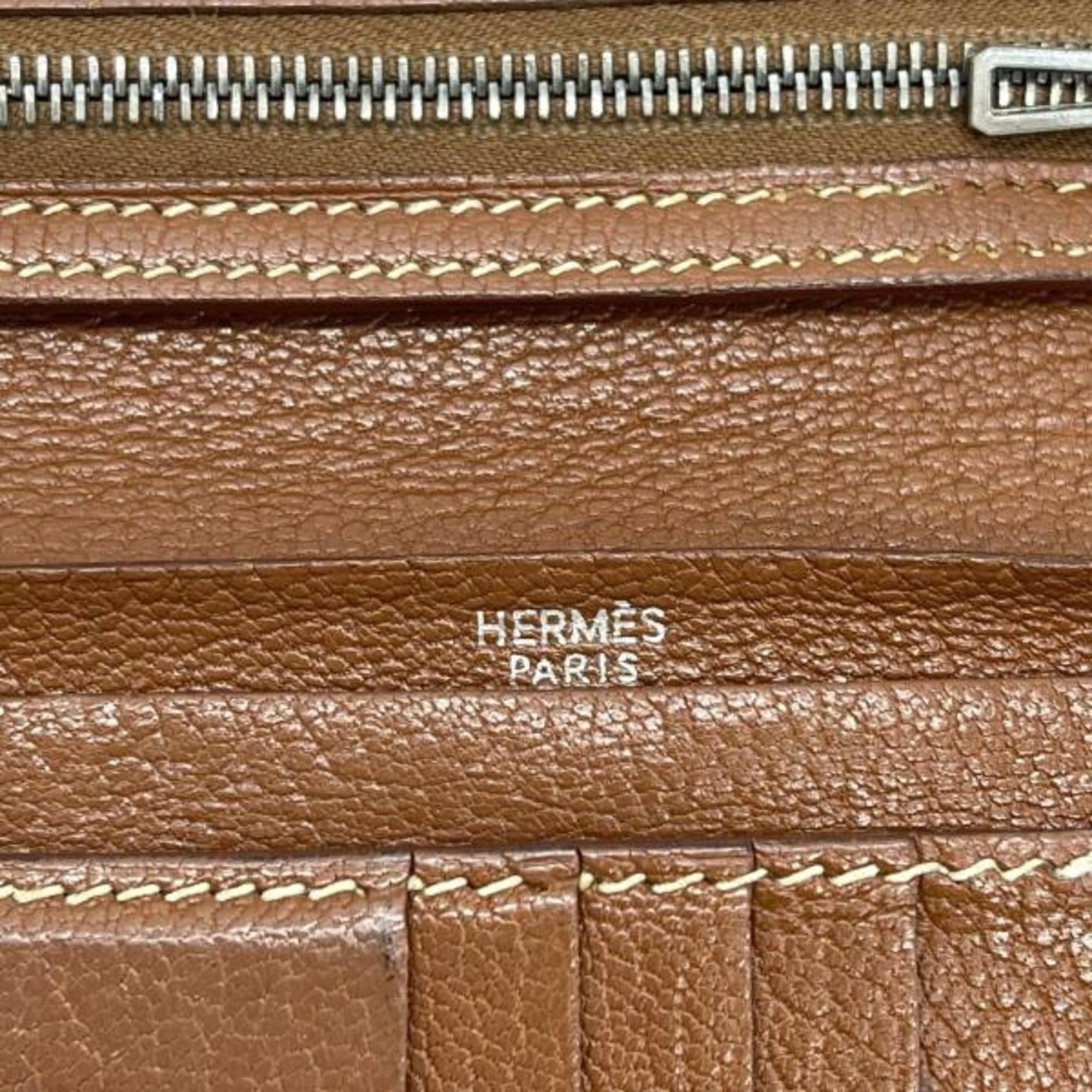 Hermes Hermes Bearn Compact Wallet, Brown, □G stamp Size ONE SIZE - 8 Thumbnail
