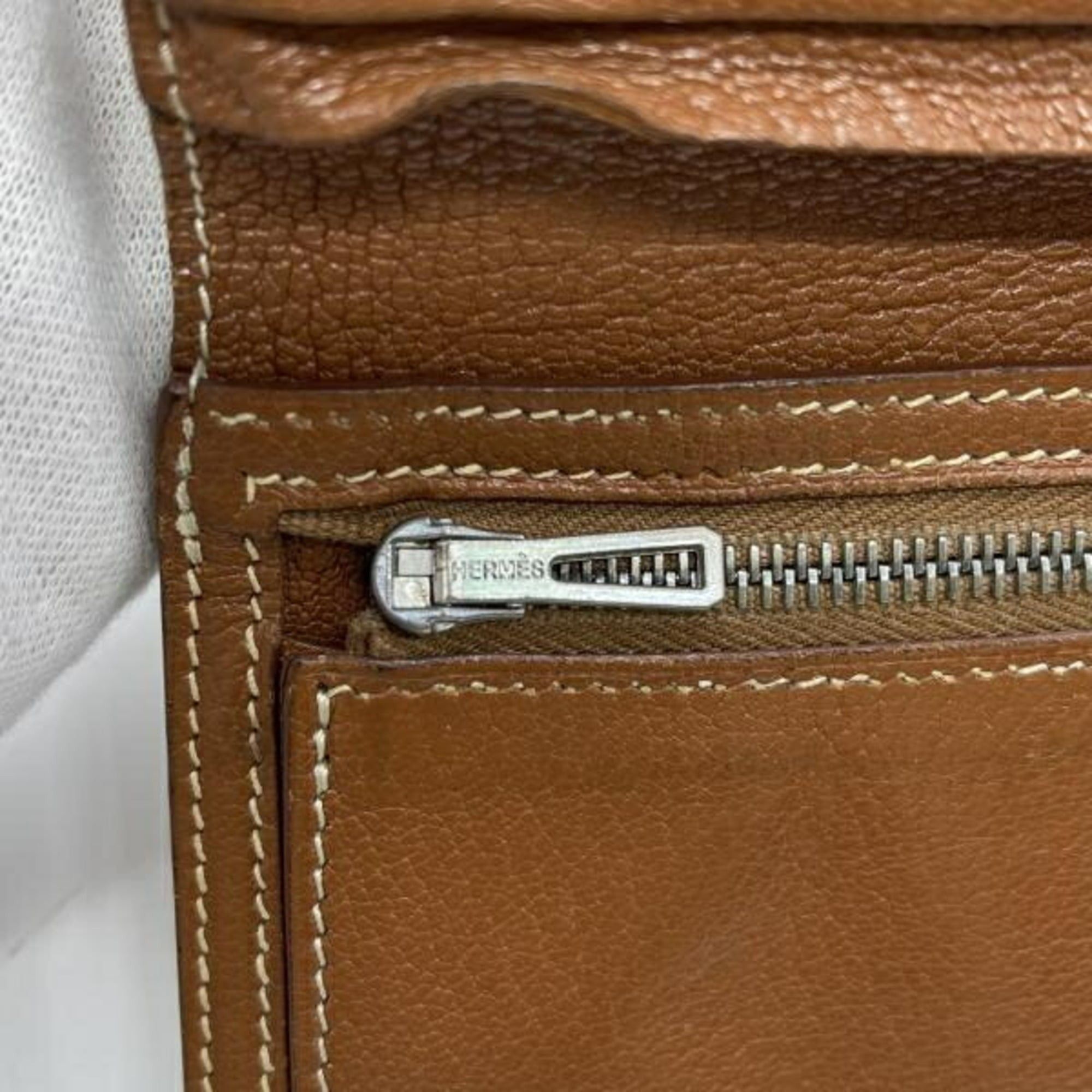 Hermes Hermes Bearn Compact Wallet, Brown, □G stamp Size ONE SIZE - 7 Thumbnail