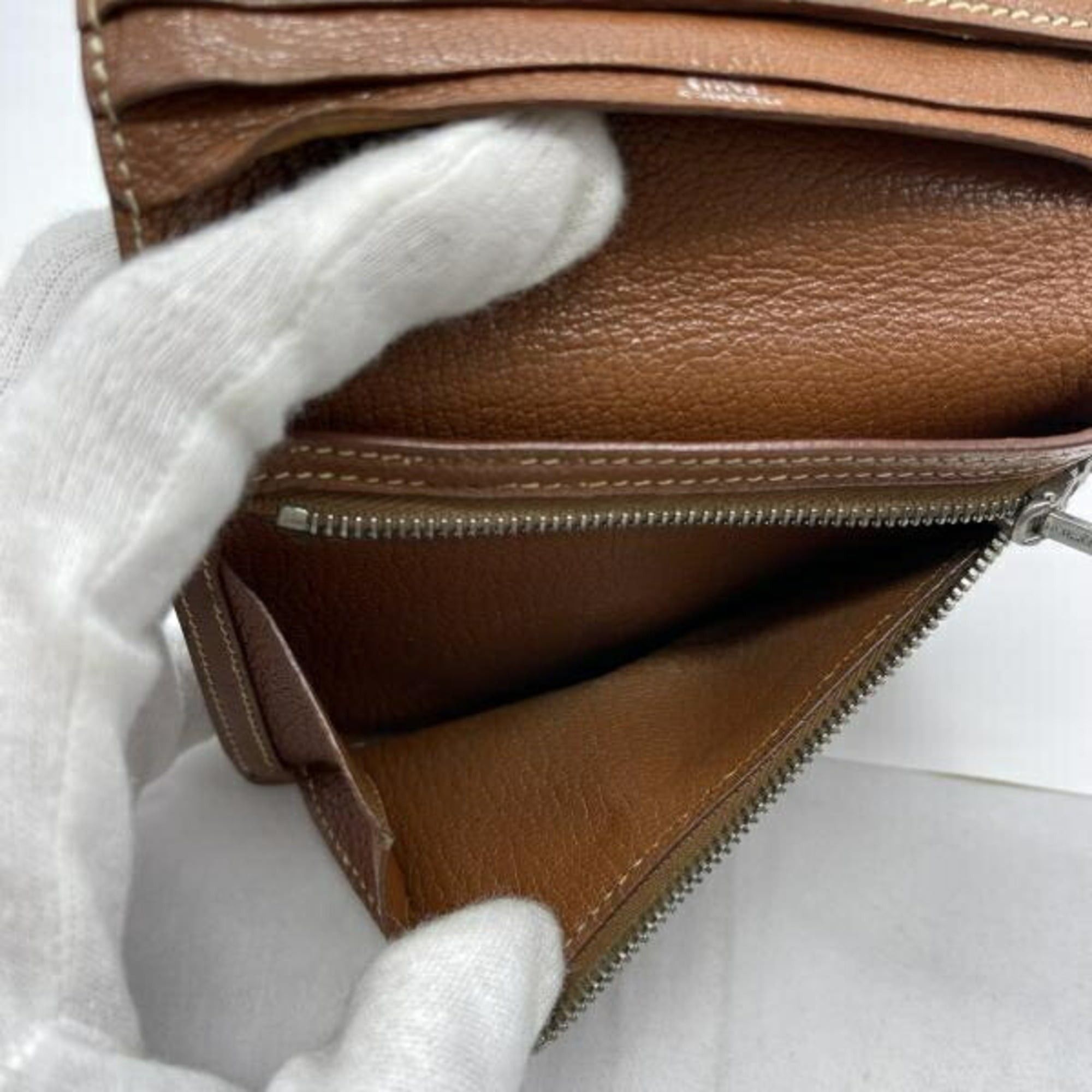 Hermes Hermes Bearn Compact Wallet, Brown, □G stamp Size ONE SIZE - 6 Thumbnail
