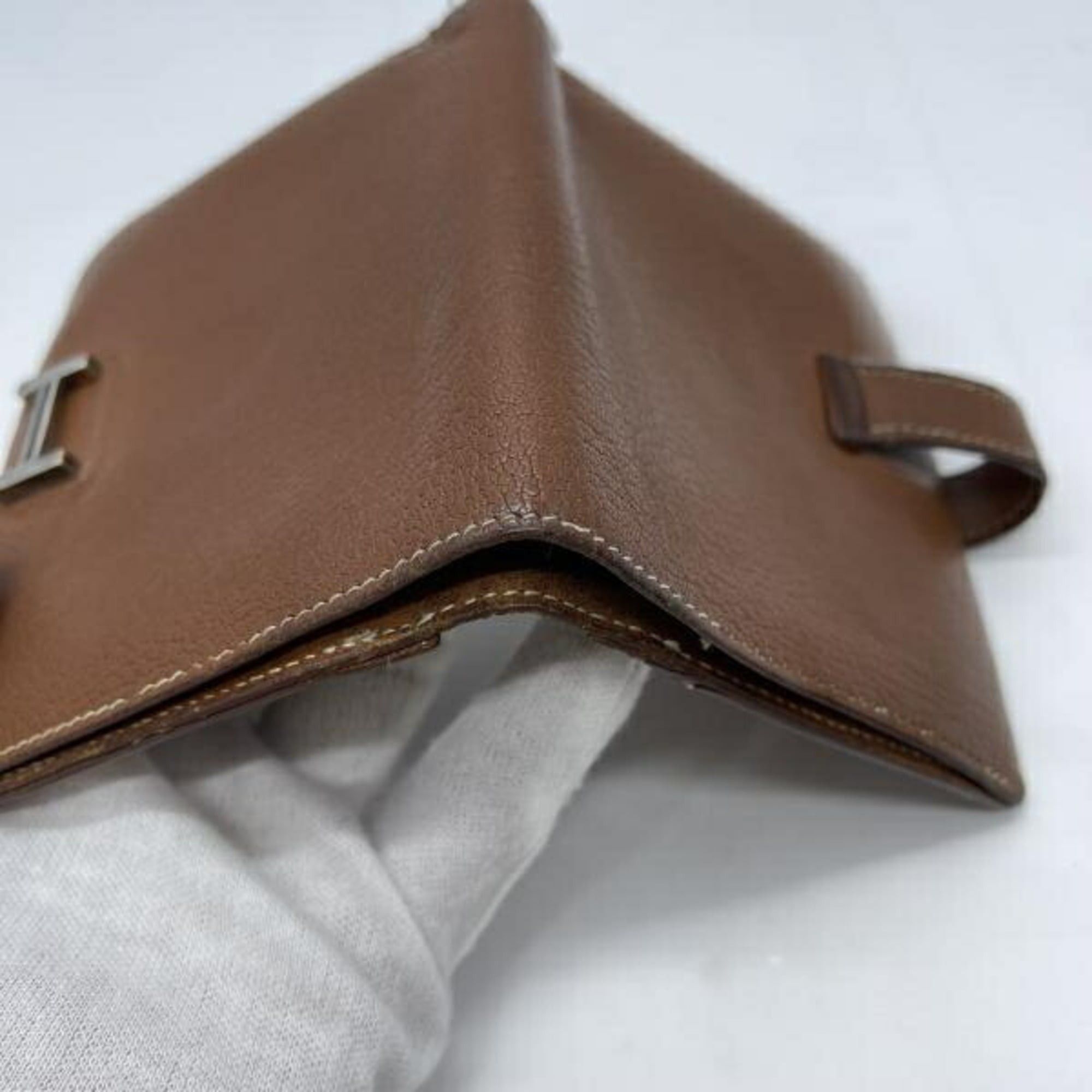 Hermes Hermes Bearn Compact Wallet, Brown, □G stamp Size ONE SIZE - 4 Thumbnail