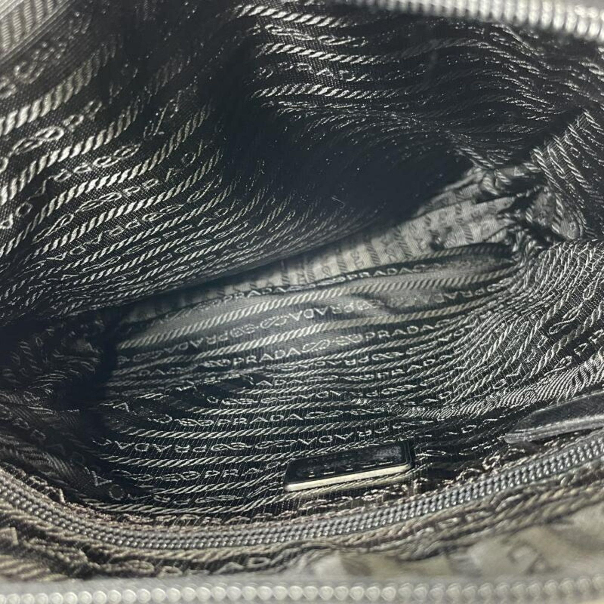 Prada PRADA Side Nylon Shoulder Bag, Black, Triangle Tag, Prada Size ONE SIZE - 7 Thumbnail