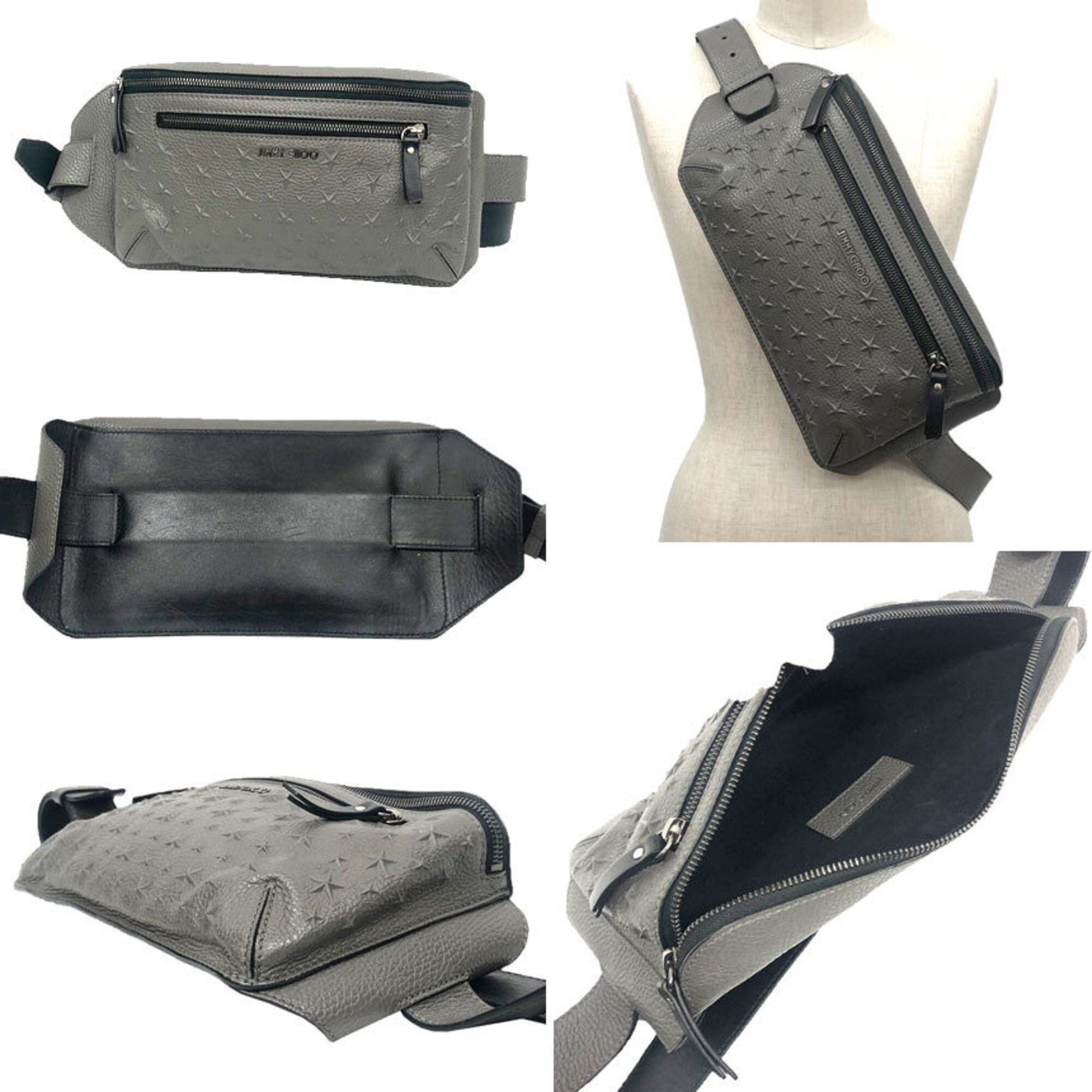 Jimmy Choo JIMMY CHOO Star Embossed Body Bag Waist Shoulder Grey Size ONE SIZE - 2 Thumbnail