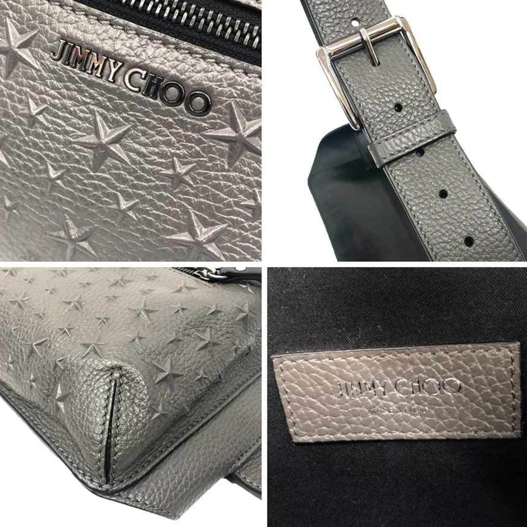 Jimmy Choo JIMMY CHOO Star Embossed Body Bag Waist Shoulder Grey Size ONE SIZE - 3 Thumbnail