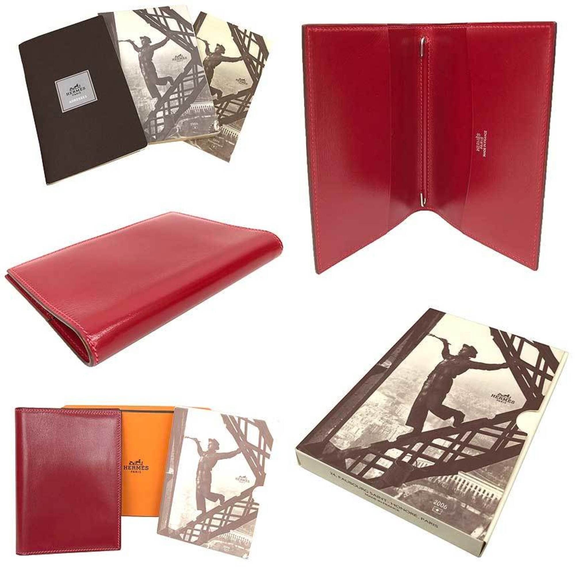 Hermes HERMES Agenda GM Notebook Cover, Box Calf Leather, Red, with G stamp (□) Size ONE SIZE - 2 Thumbnail