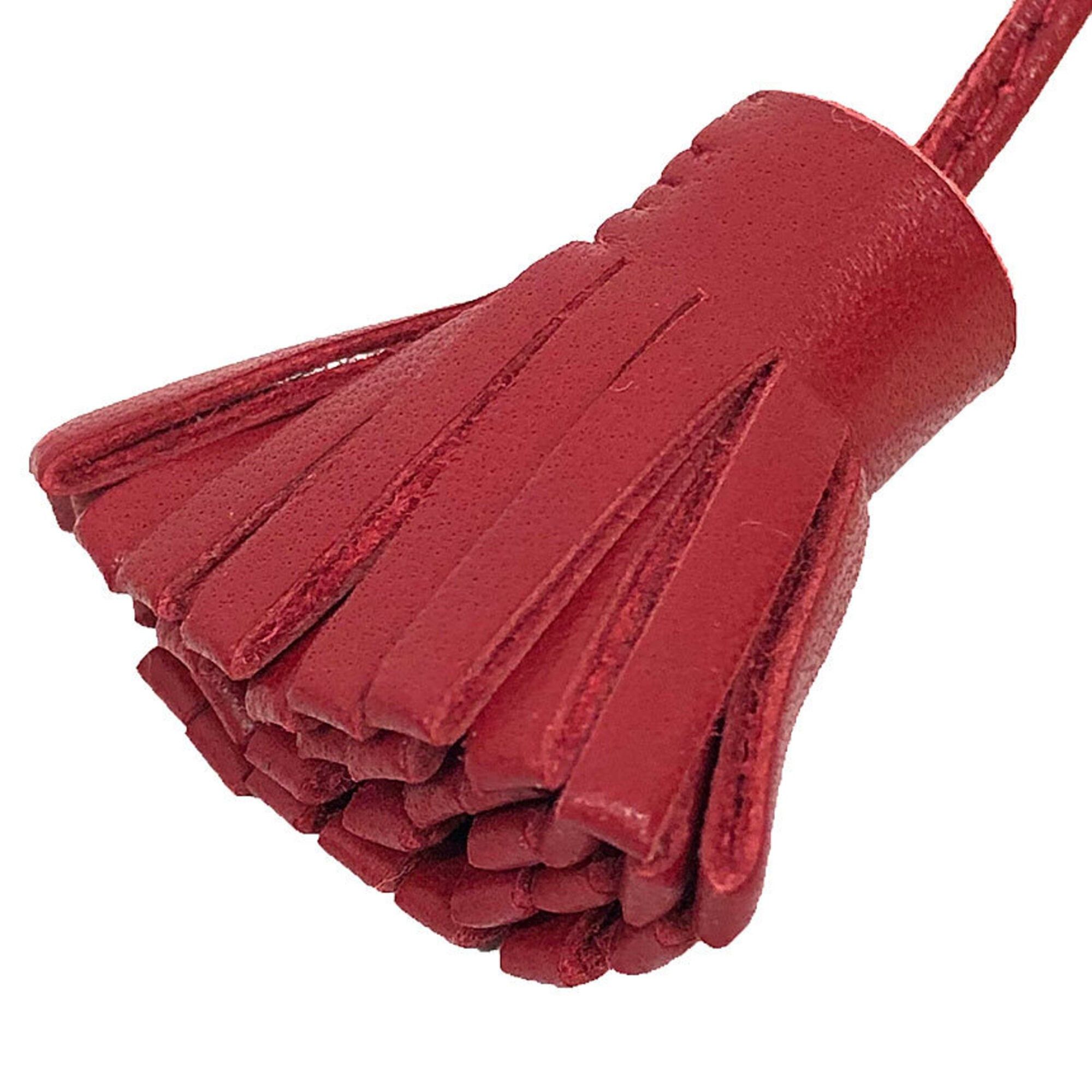 Hermes Hermes Carmen Cheetah Pompom 20 Agneau Milo Red Bookmark Size ONE SIZE - 2 Thumbnail
