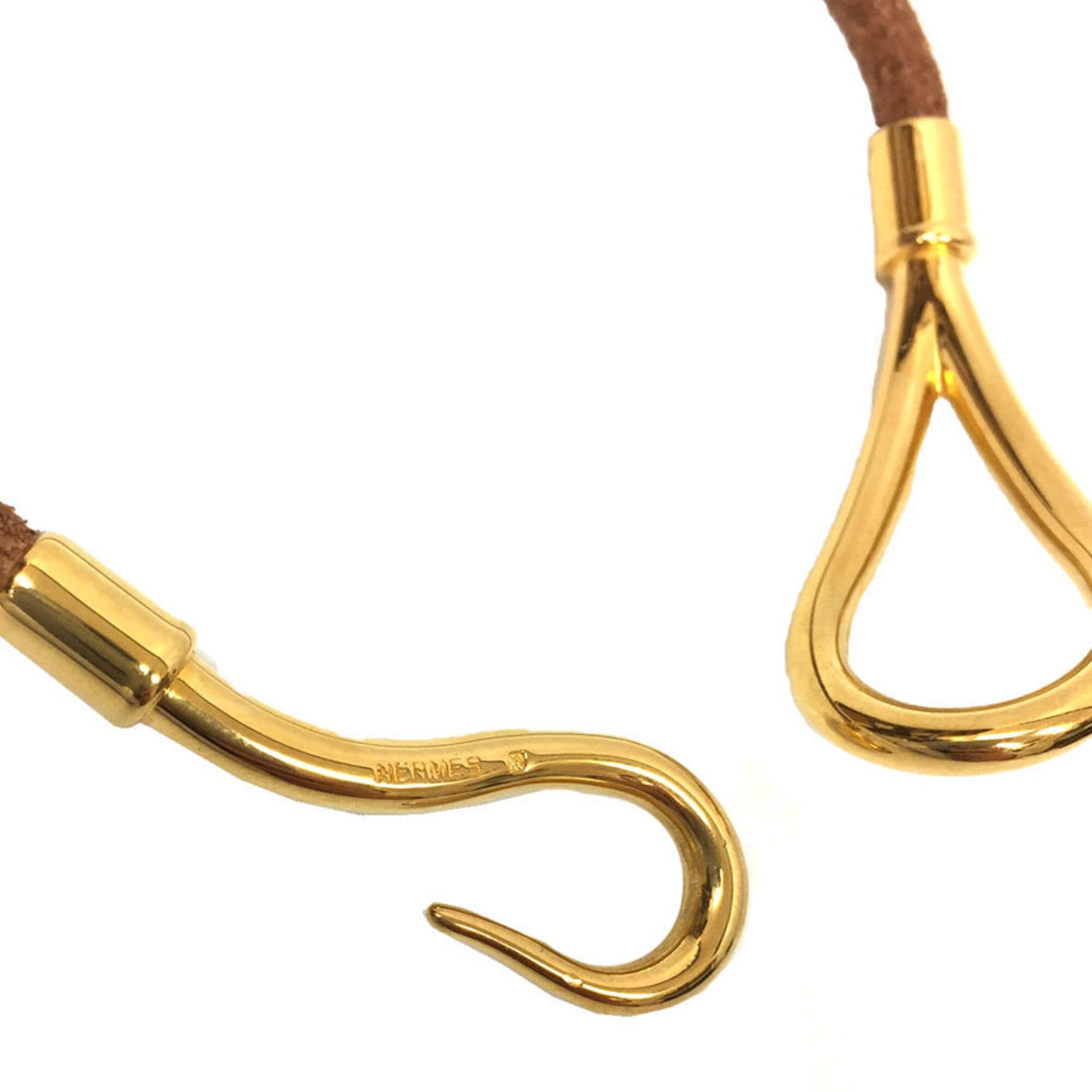 Hermes Hermes Jumbo Bracelet, Single Strand, Camel Brown x Gold Leather, Men's & Women's Size ONE SIZE - 3 Thumbnail