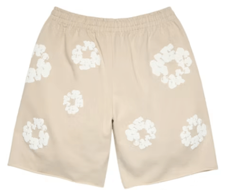 DENIM TEARS Cotton Wreath Sweatshorts Cream Size US 36 / EU 52 - 2 Thumbnail