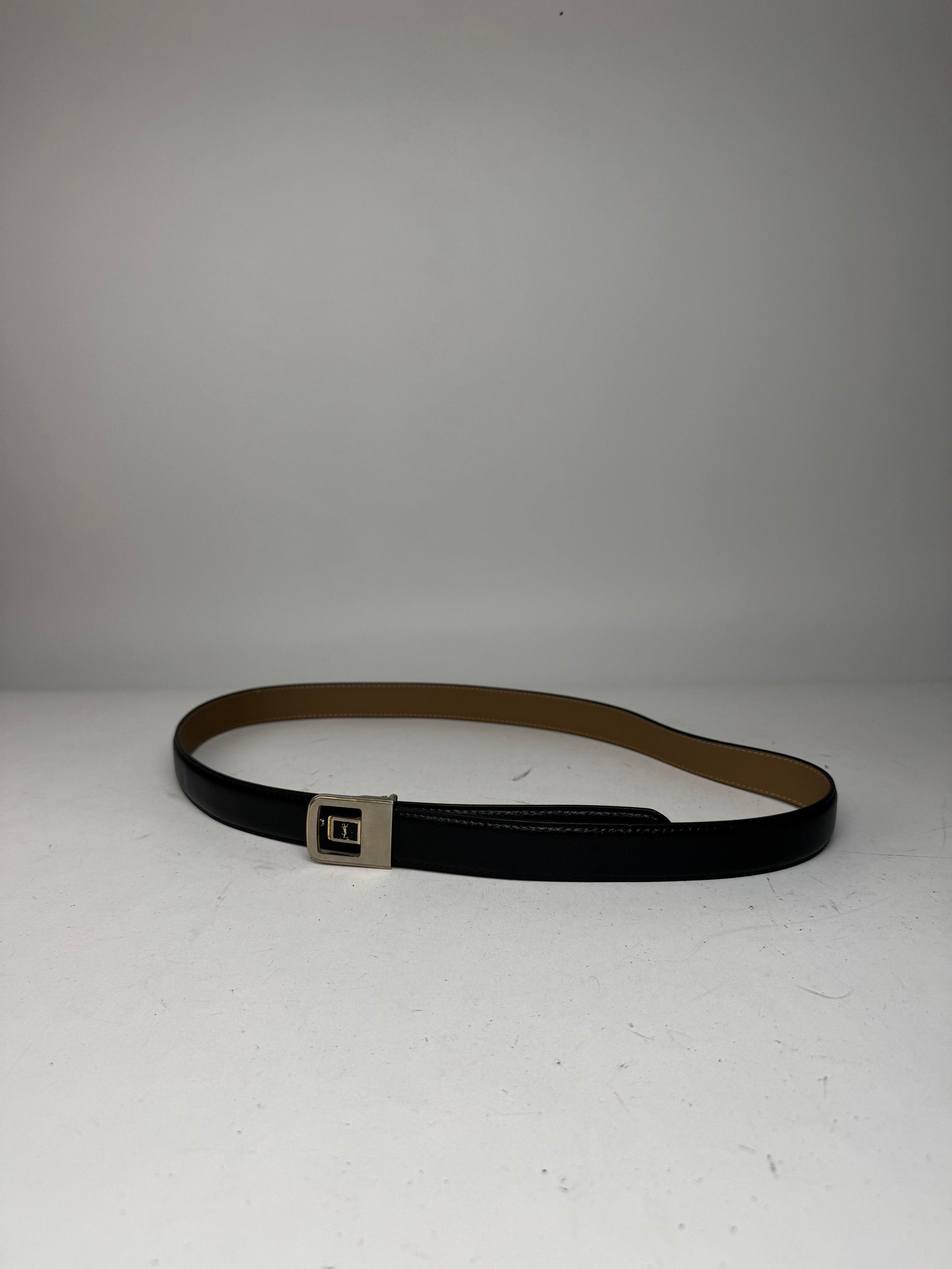 Other Vintage Yves Saint Laurent Leather Belt Black Size ONE SIZE - 9 Thumbnail