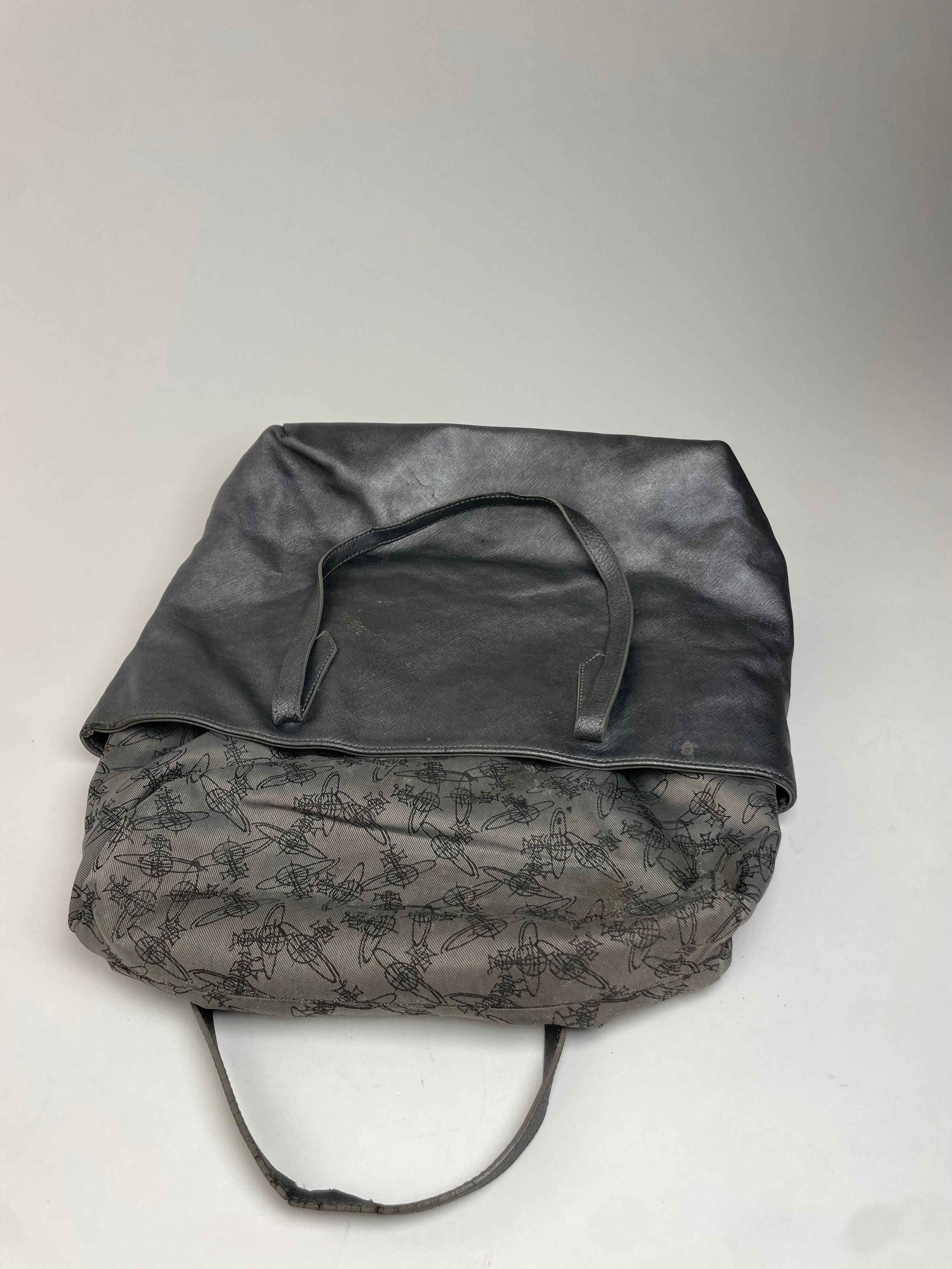 Vivienne Westwood Vintage Leather Handbag Anthracite Size ONE SIZE - 4 Thumbnail