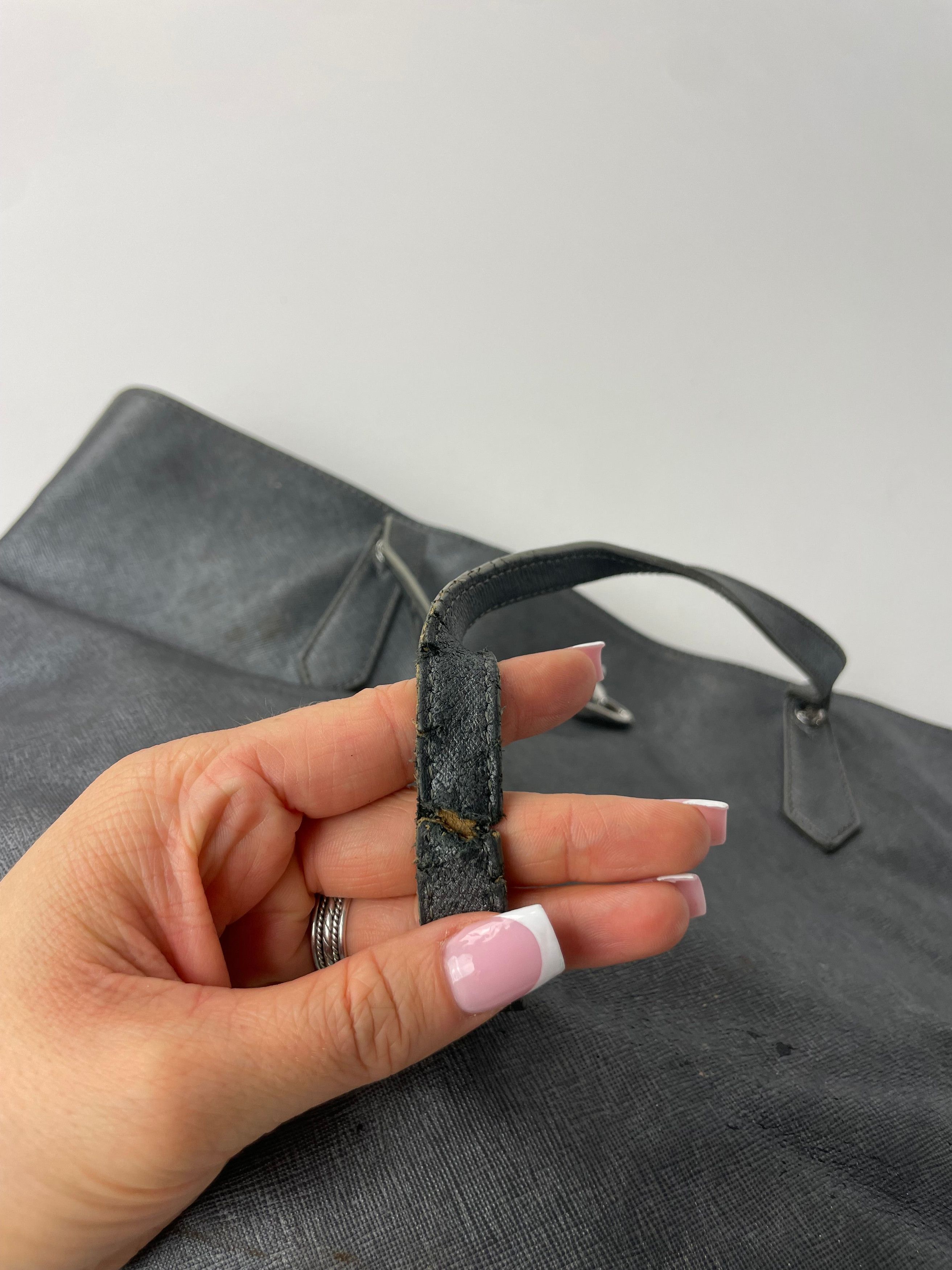 Vivienne Westwood Vintage Leather Handbag Anthracite Size ONE SIZE - 12 Thumbnail