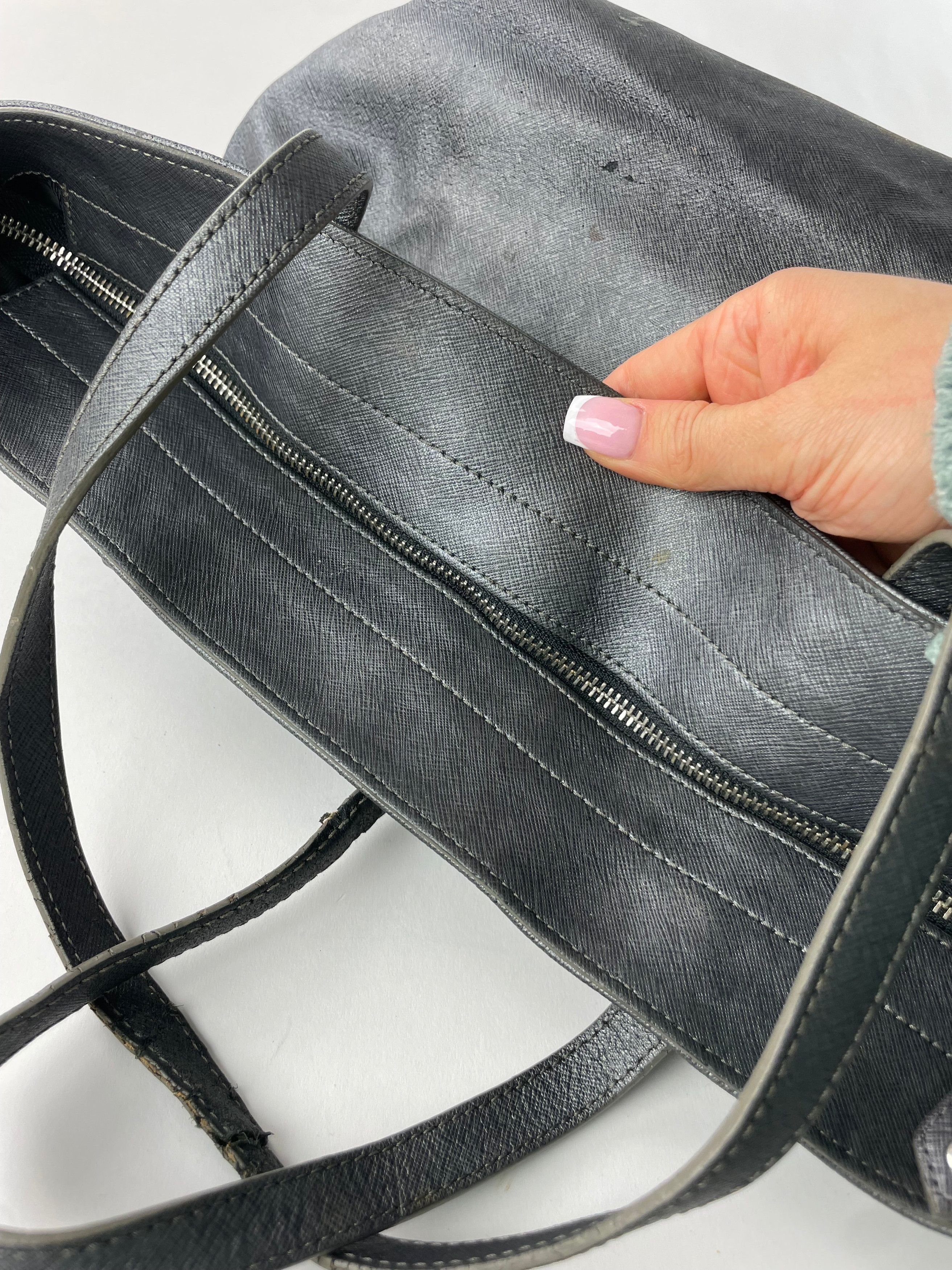Vivienne Westwood Vintage Leather Handbag Anthracite Size ONE SIZE - 9 Thumbnail