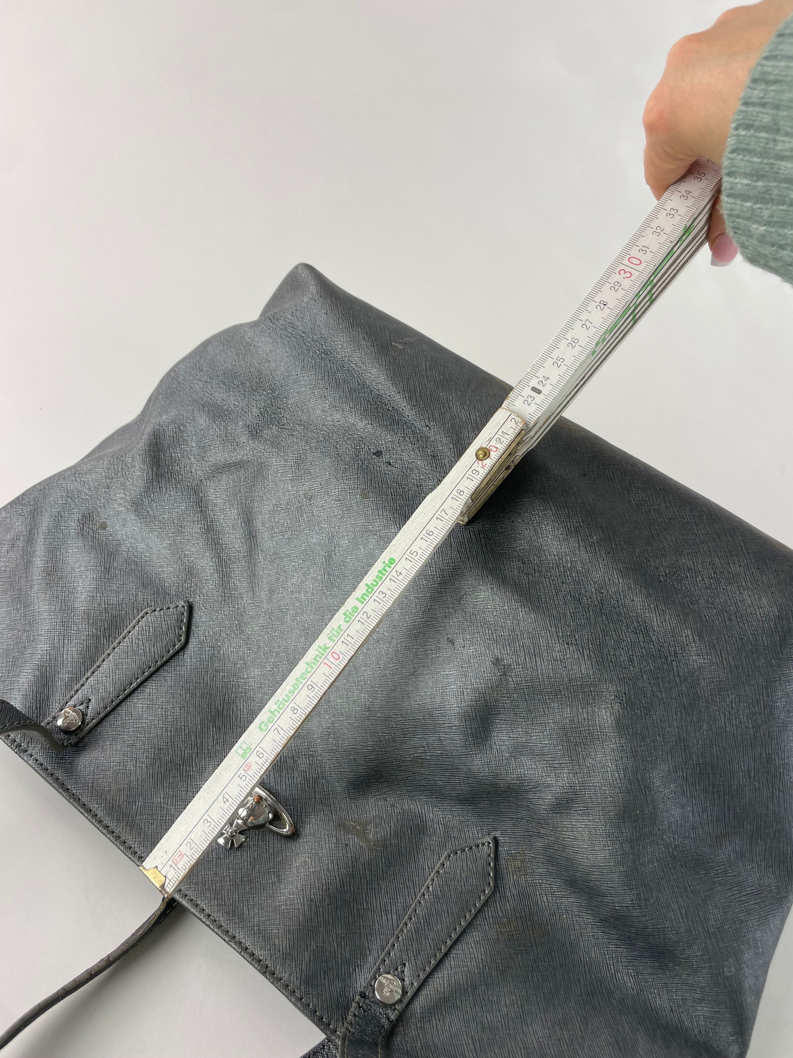 Vivienne Westwood Vintage Leather Handbag Anthracite Size ONE SIZE - 11 Thumbnail