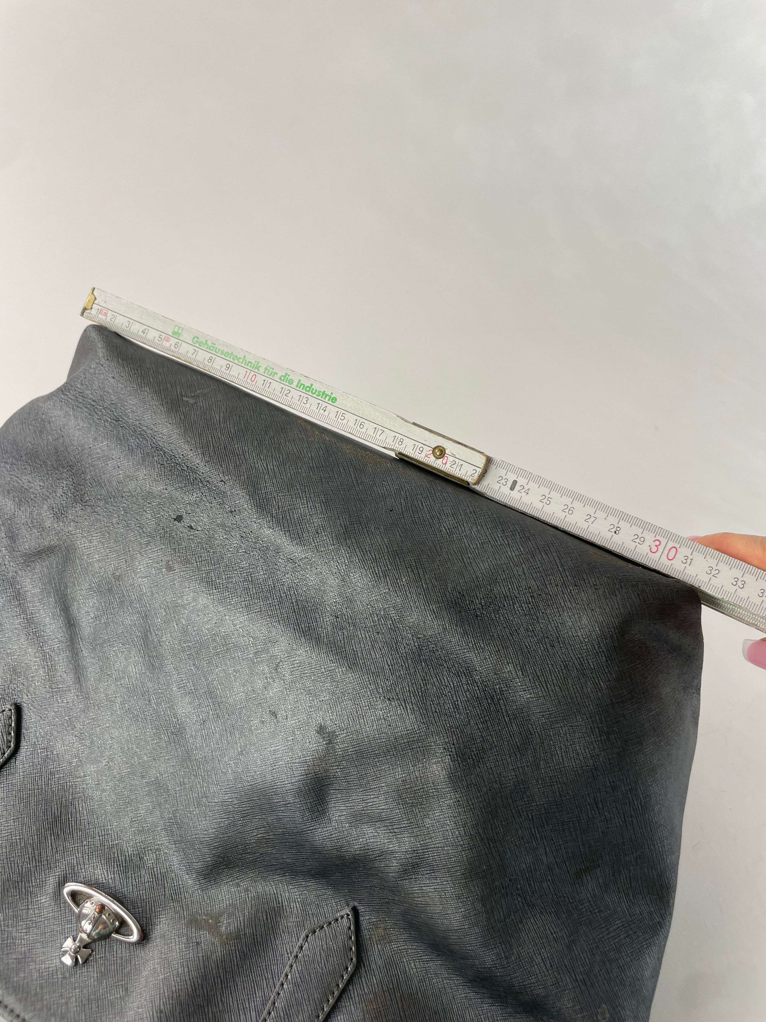 Vivienne Westwood Vintage Leather Handbag Anthracite Size ONE SIZE - 10 Thumbnail