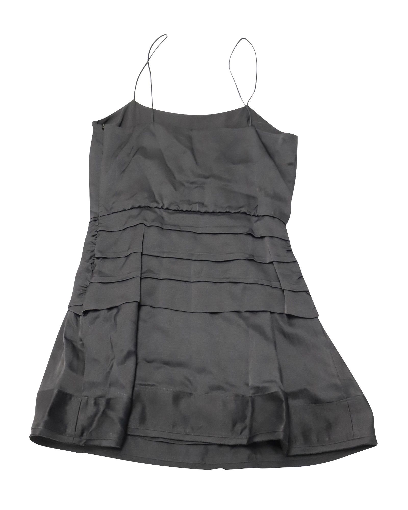 Derek Lam 10 Crosby Derek Lam 10 Crosby Cami Flounce Mini Dress in Black Viscose Size XS / US 0-2 / IT 36-38 - 3 Thumbnail