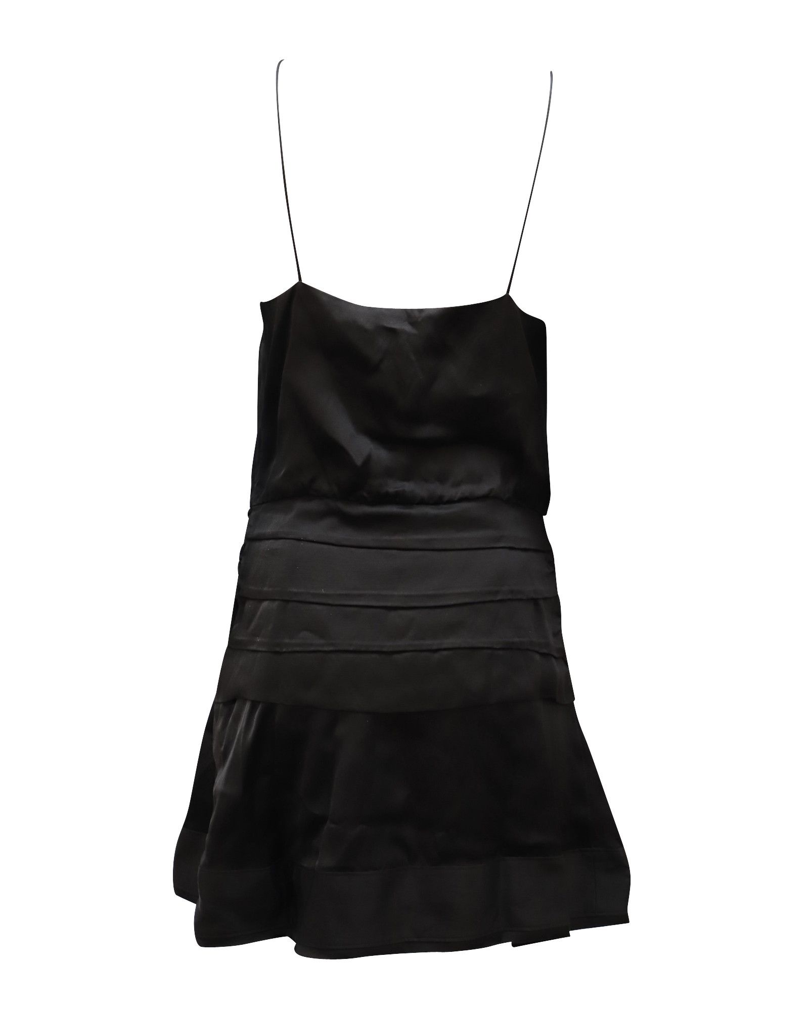 Derek Lam 10 Crosby Derek Lam 10 Crosby Cami Flounce Mini Dress in Black Viscose Size XS / US 0-2 / IT 36-38 - 2 Thumbnail