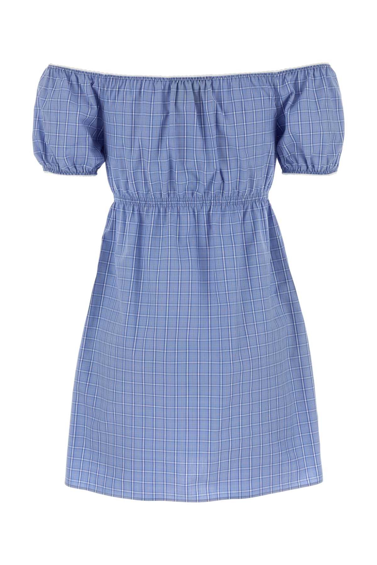 Miu Miu Embroidered Poplin Mini Dress Size S / US 4 / IT 40 - 2 Thumbnail