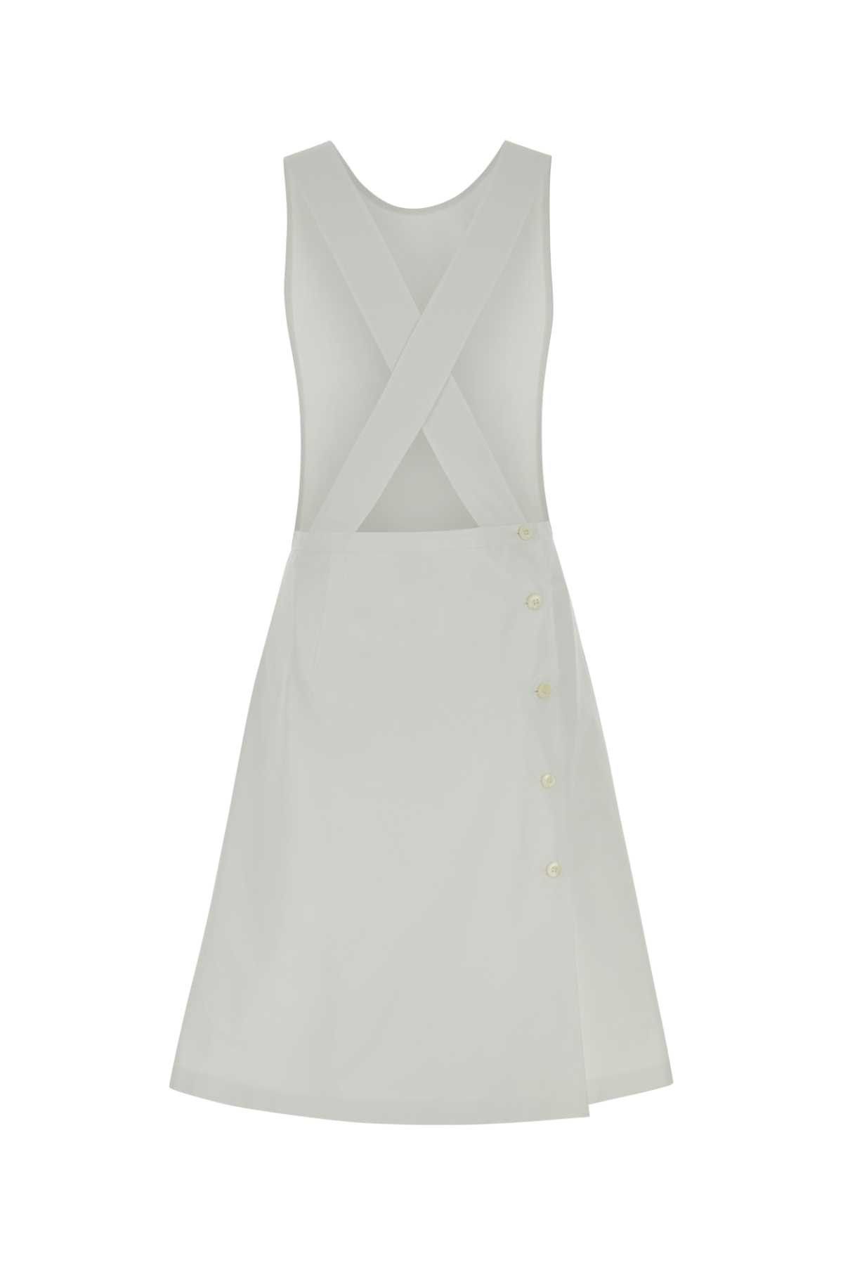 Miu Miu White Poplin Dress Size M / US 6-8 / IT 42-44 - 2 Thumbnail