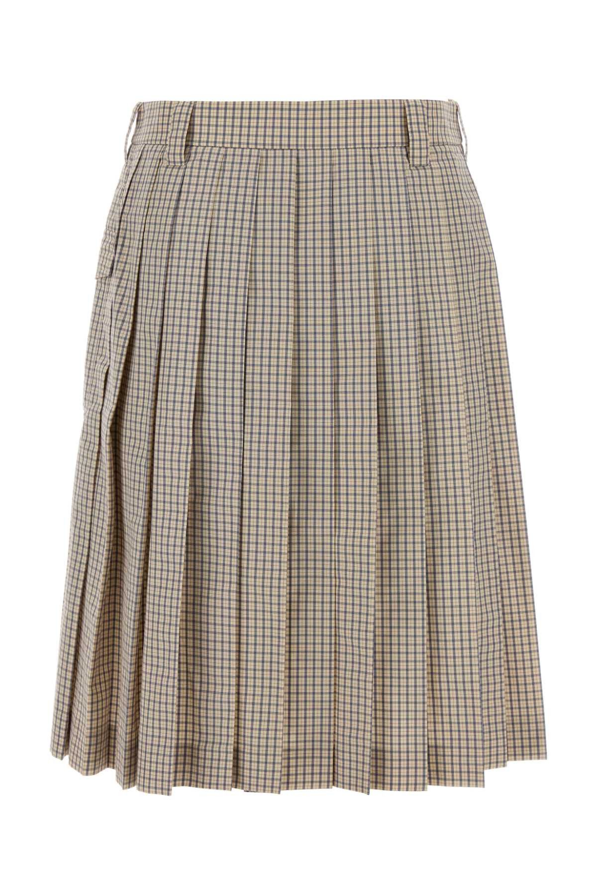 Miu Miu Embroidered Nylon Blend Skirt Size 28" / US 6 / IT 42 - 2 Thumbnail