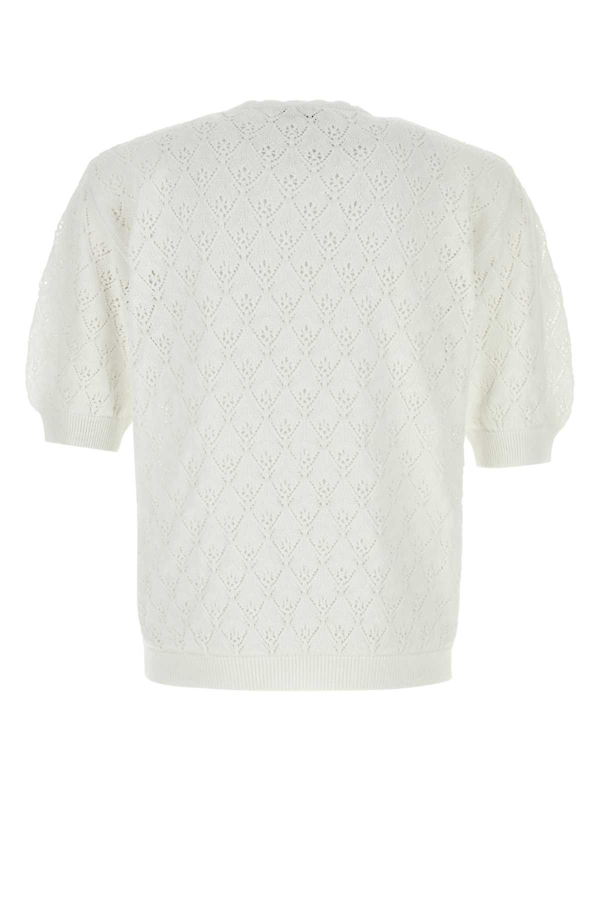 Magliano White Crochet Sweater Size US L / EU 52-54 / 3 - 2 Thumbnail