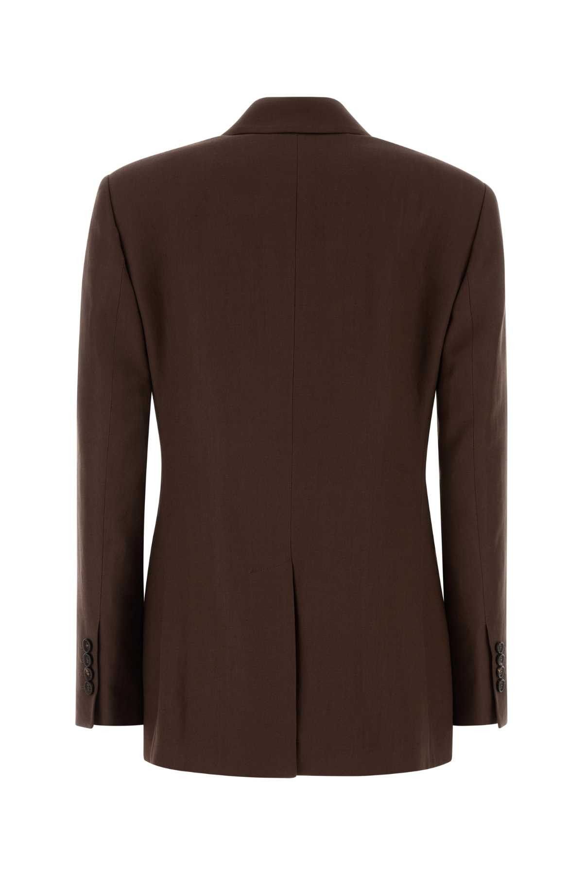 Brunello Cucinelli Brown Jersey Blazer Size XS / US 0-2 / IT 36-38 - 2 Thumbnail