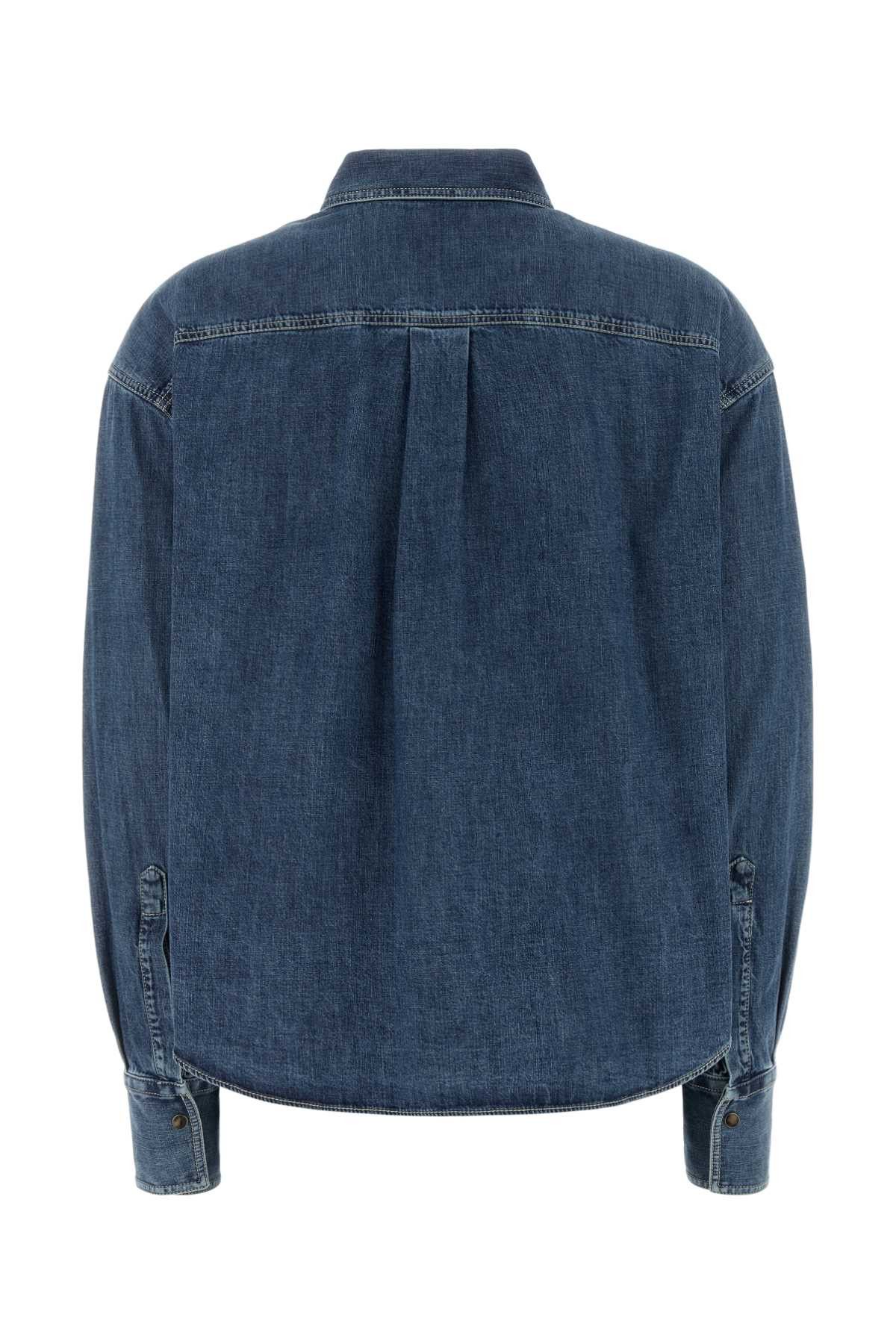 Brunello Cucinelli Denim Shirt Size L / US 10 / IT 46 - 2 Thumbnail