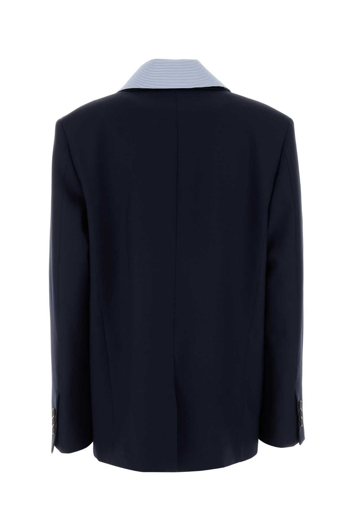 Miu Miu Navy Blue Wool Blazer Size XS / US 0-2 / IT 36-38 - 2 Thumbnail