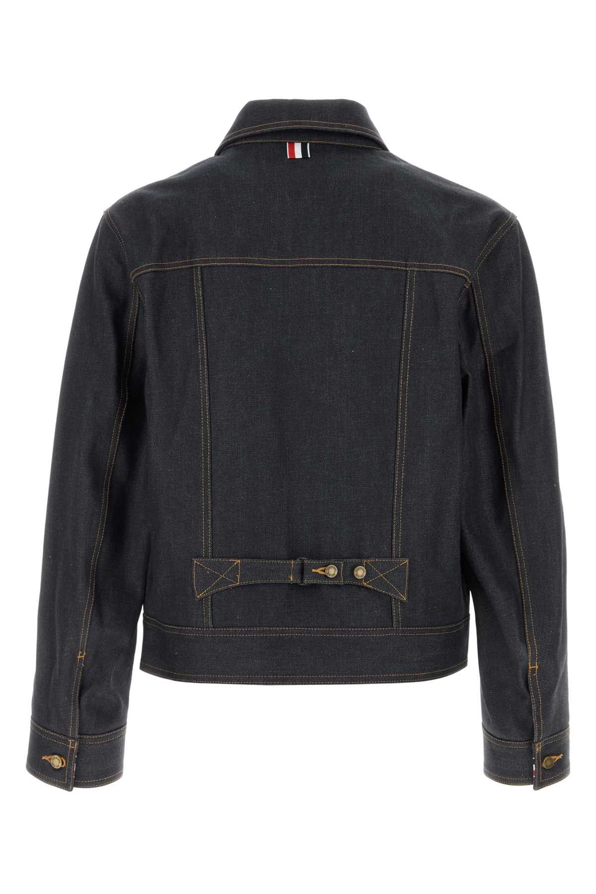 Thom Browne Dark Blue Denim Jacket Size US XL / EU 56 / 4 - 2 Thumbnail