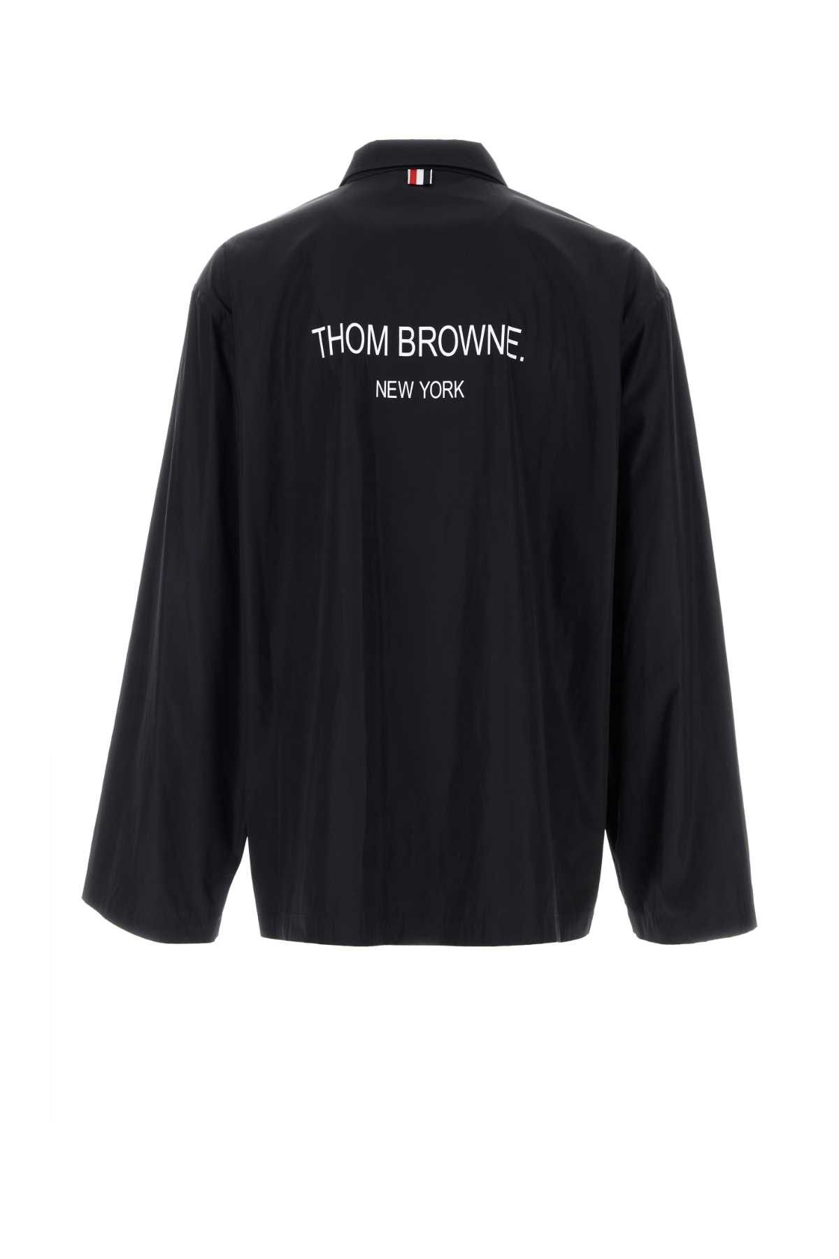 Thom Browne Navy Blue Tech Fabric Blazer Size US XL / EU 56 / 4 - 2 Thumbnail