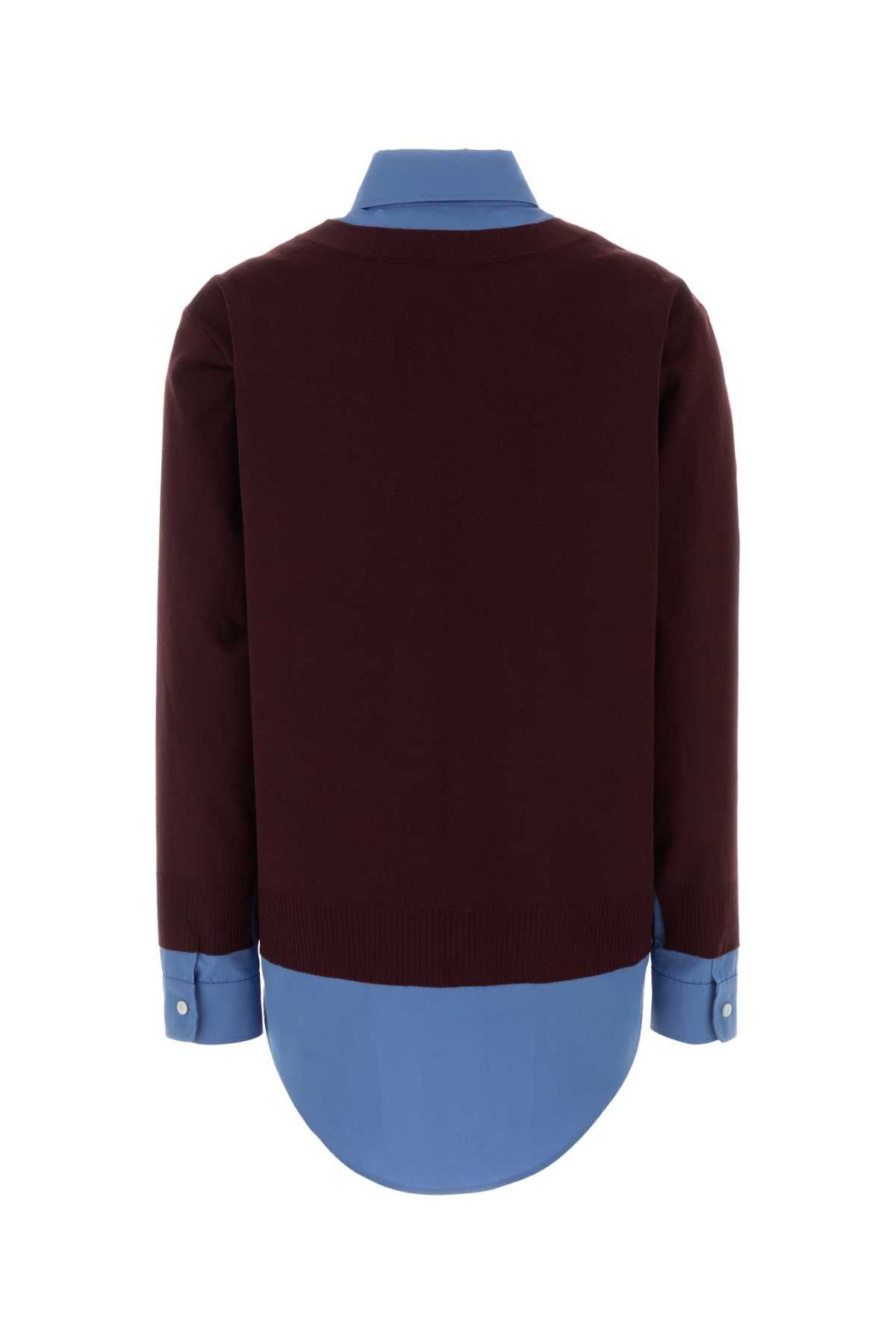 Miu Miu Burgundy Wool Cardigan Size XS / US 0-2 / IT 36-38 - 2 Thumbnail