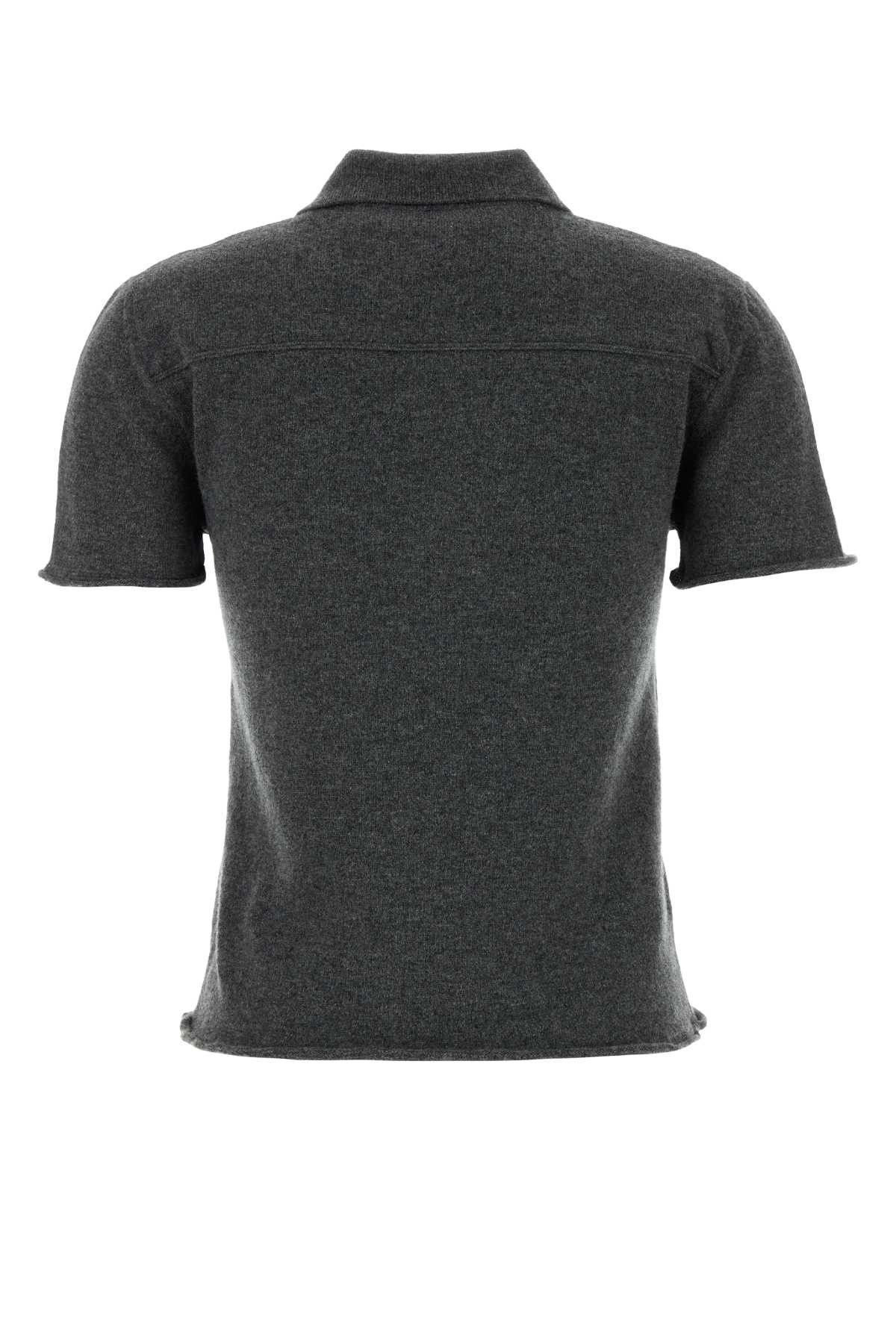 Miu Miu Grey Cashmere Polo Shirt Size S / US 4 / IT 40 - 2 Thumbnail