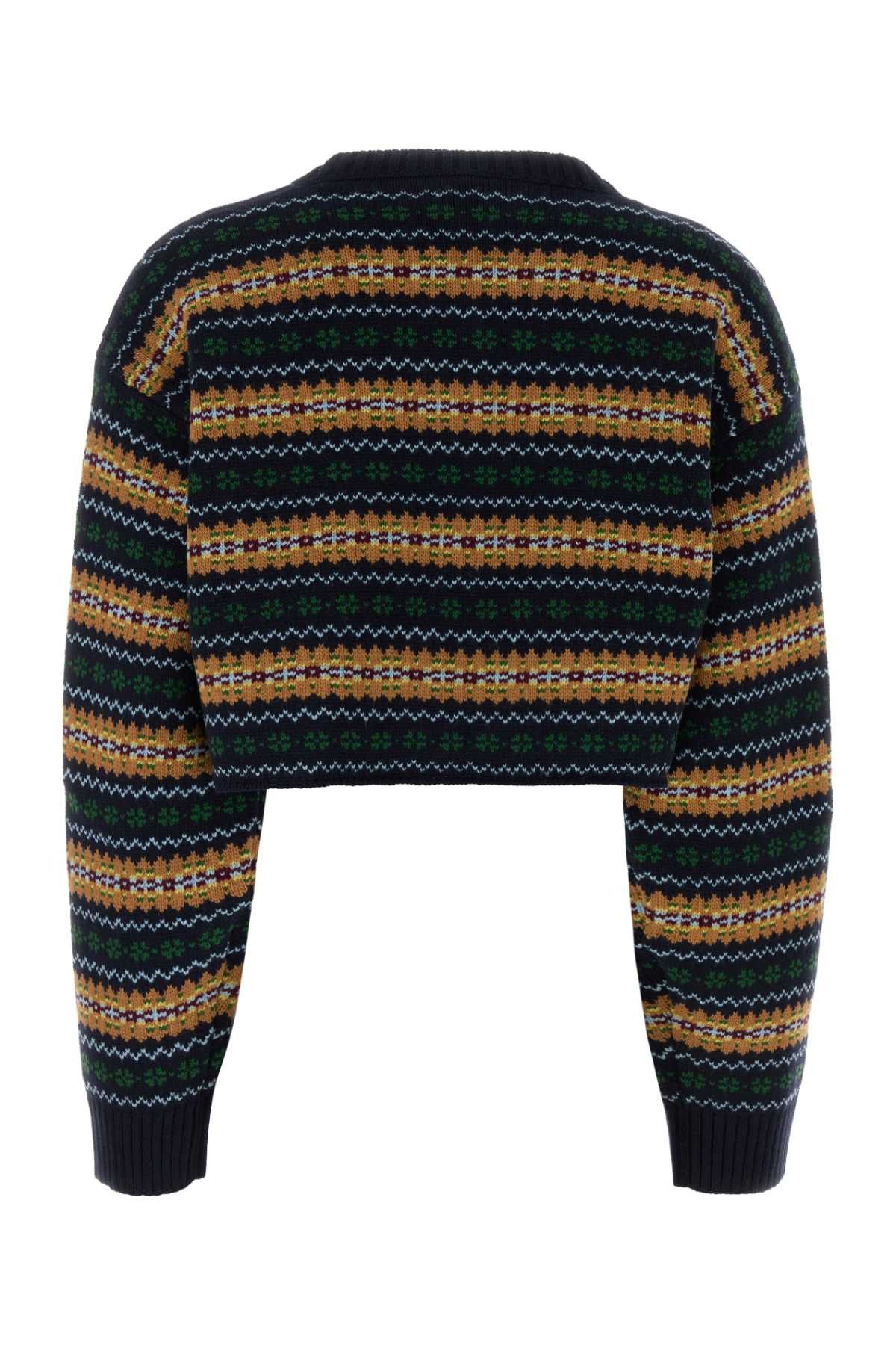 Miu Miu Embroidered Wool Sweater Size XS / US 0-2 / IT 36-38 - 2 Thumbnail