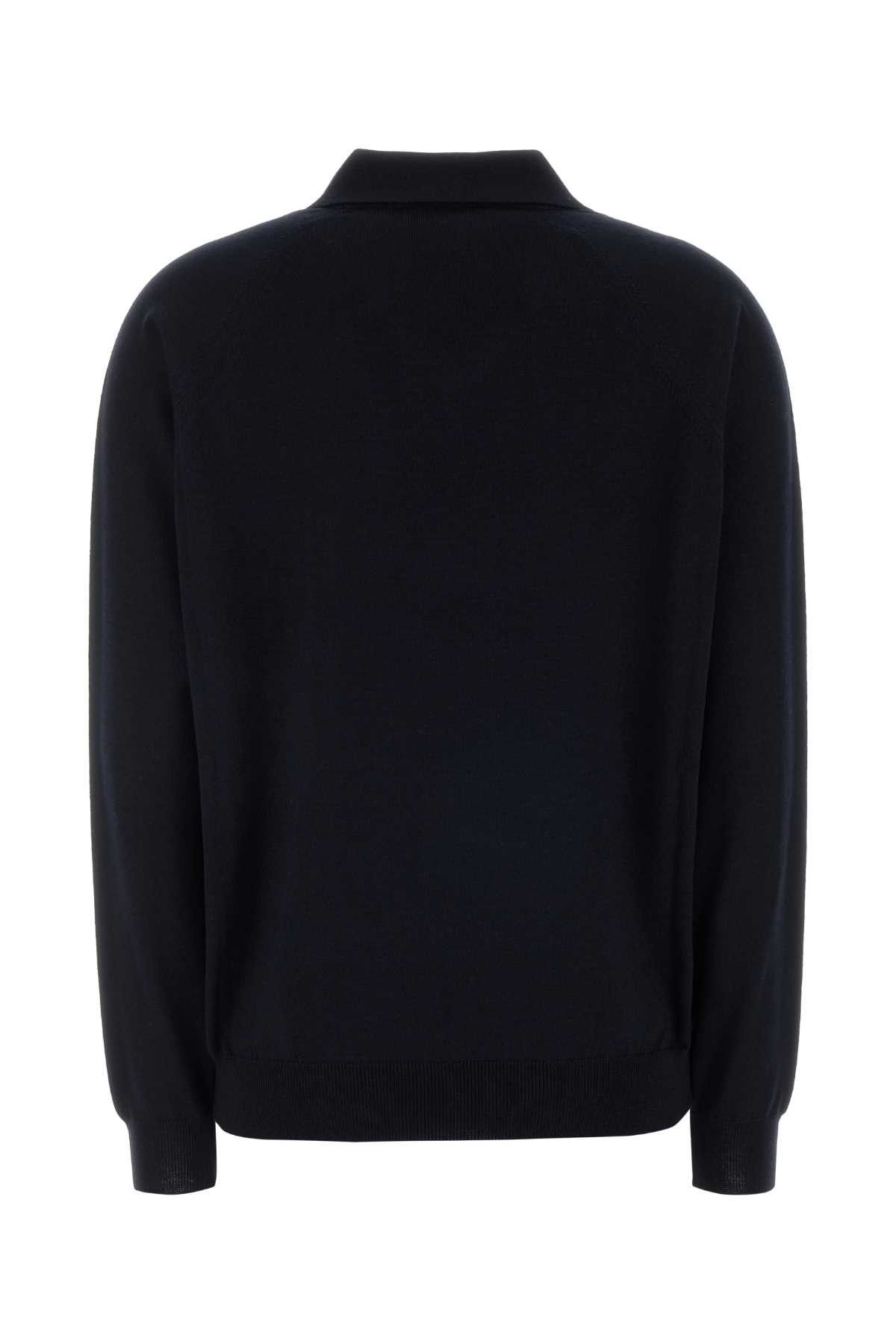Miu Miu Midnight Blue Wool Polo Shirt Size S / US 4 / IT 40 - 2 Thumbnail