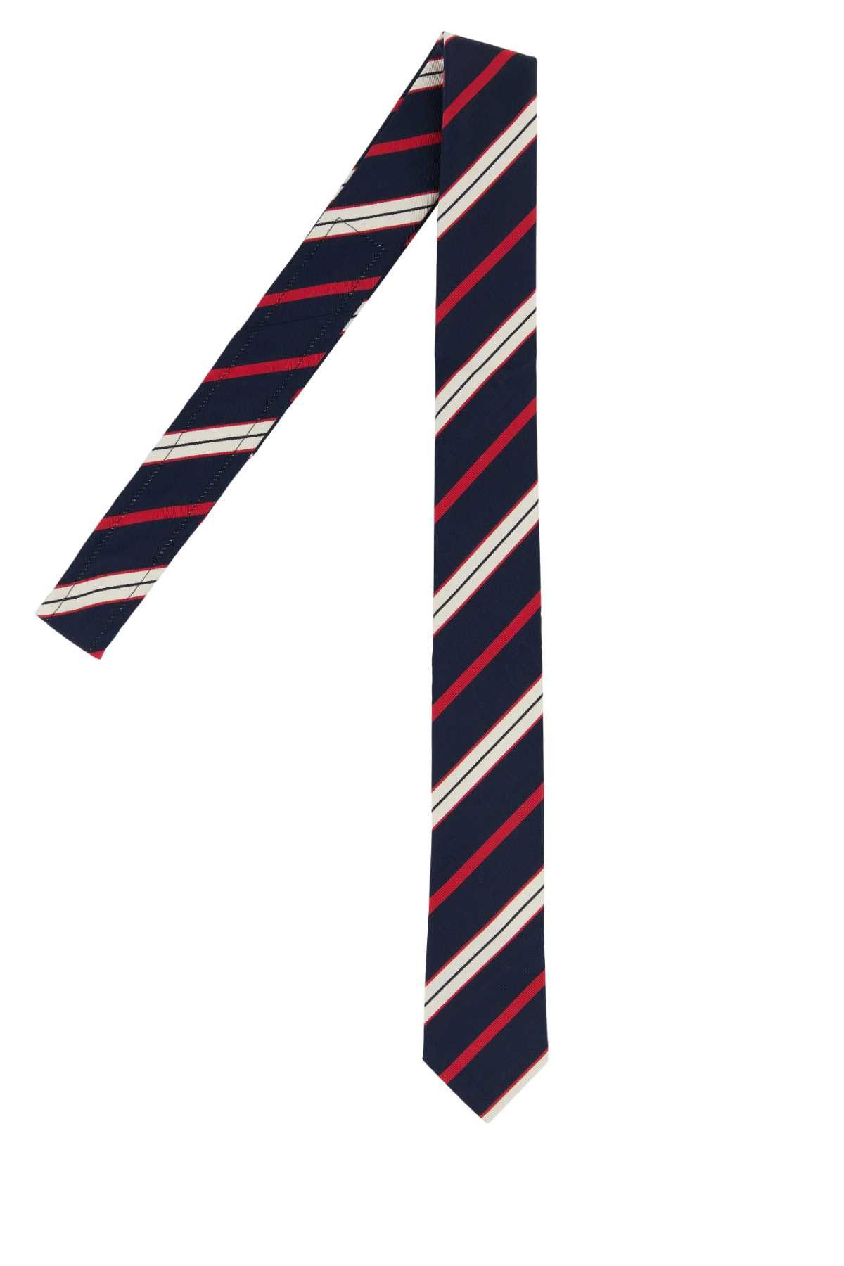 Thom Browne Embroidered Silk Blend Tie Size ONE SIZE - 2 Thumbnail