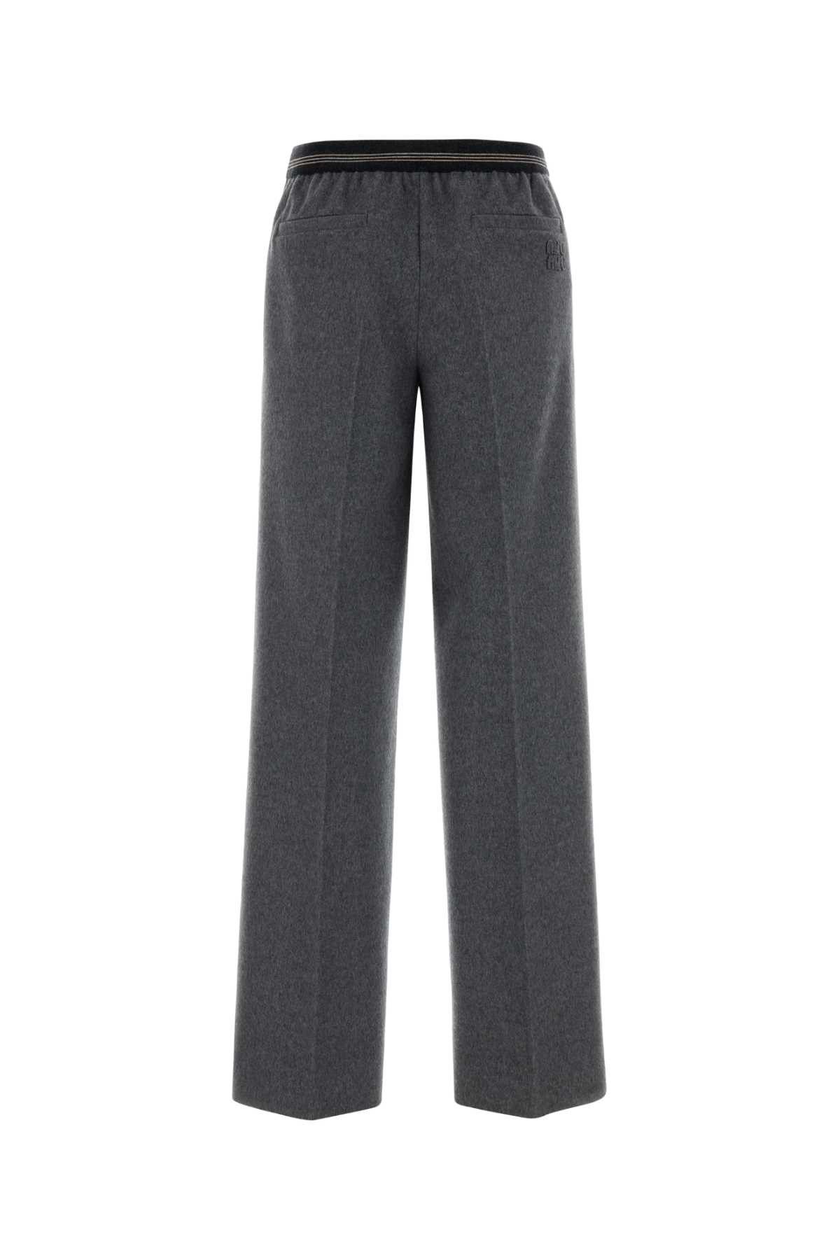 Miu Miu Grey Wool Blend Pant Size 27" / US 4 / IT 40 - 2 Thumbnail