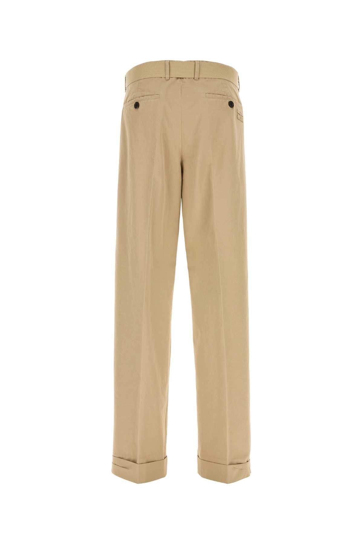 Miu Miu Beige Cotton Pant Size 28" / US 6 / IT 42 - 2 Thumbnail